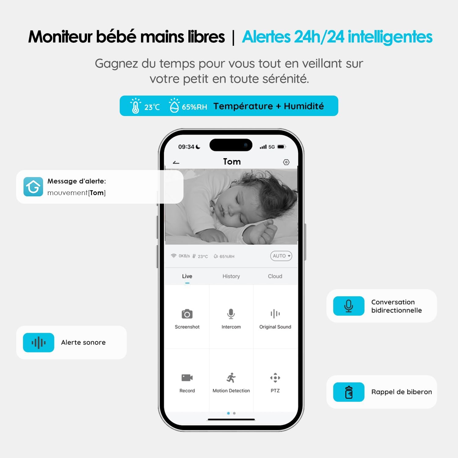 Thumbnail 2 de ieGeek Baby Monitor 1080P with 2 Cameras 👶