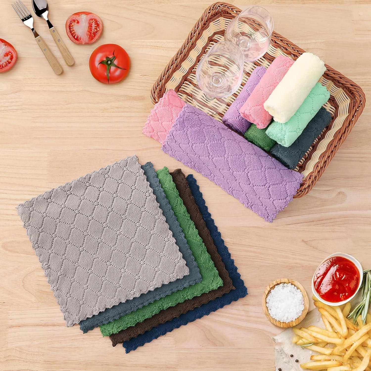 Thumbnail 4 de Homaxy 12 Pack Kitchen Dish Cloths
