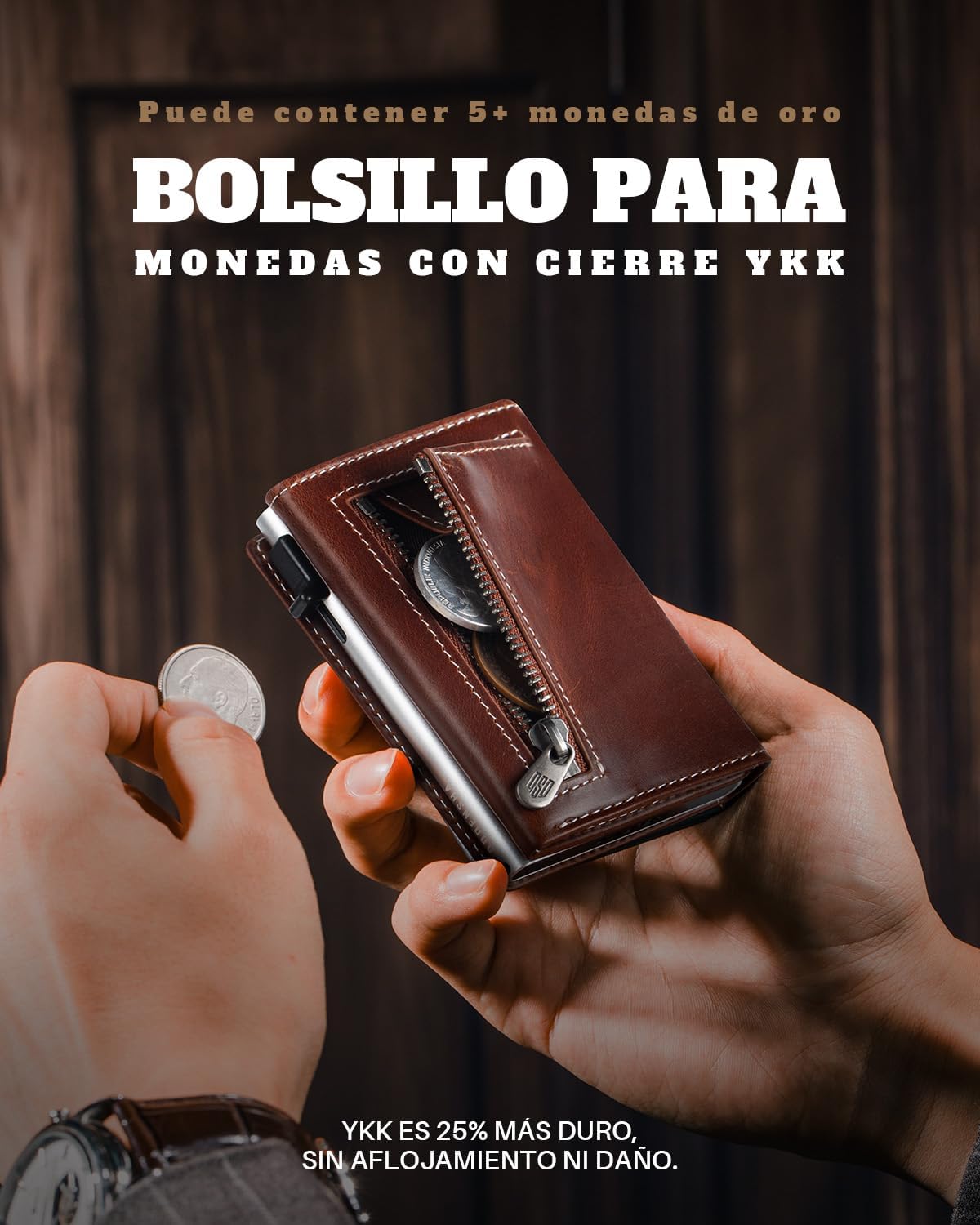Thumbnail 4 de DODENSHA MagSnap Cartera Slim para Hombre con RFID y Monedas 😊