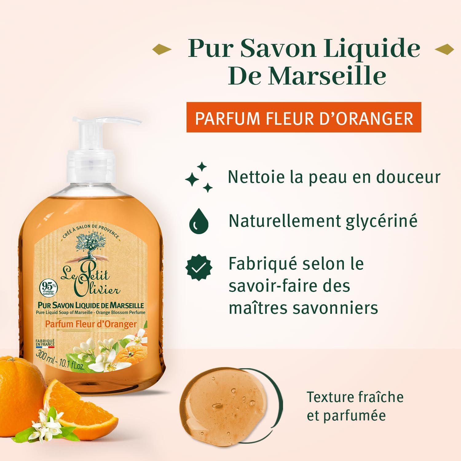 Thumbnail 2 de LE PETIT OLIVIER Lot de 12 – Savon Liquide de Marseille Fleur d'Oranger, 300 ml
