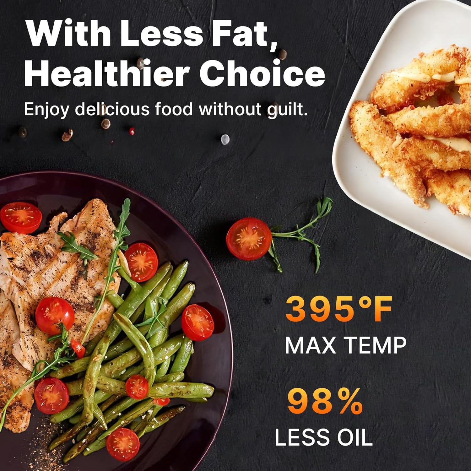 Detalle de Compact Air Fryer Small 2.1QT: 4-in-1 Mini Air Fryer for Easy, Guilt-Free Cooking