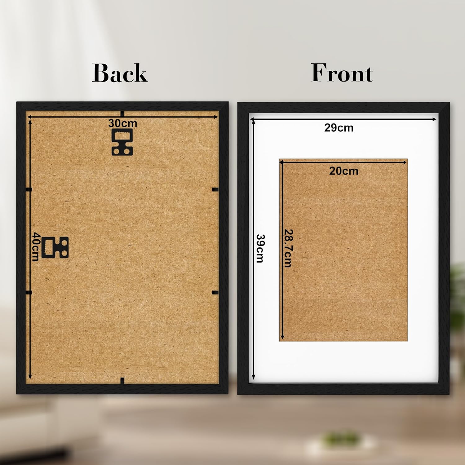Thumbnail 1 de wyewye Picture Frame 30 x 40 cm Wood, Acrylic – Black