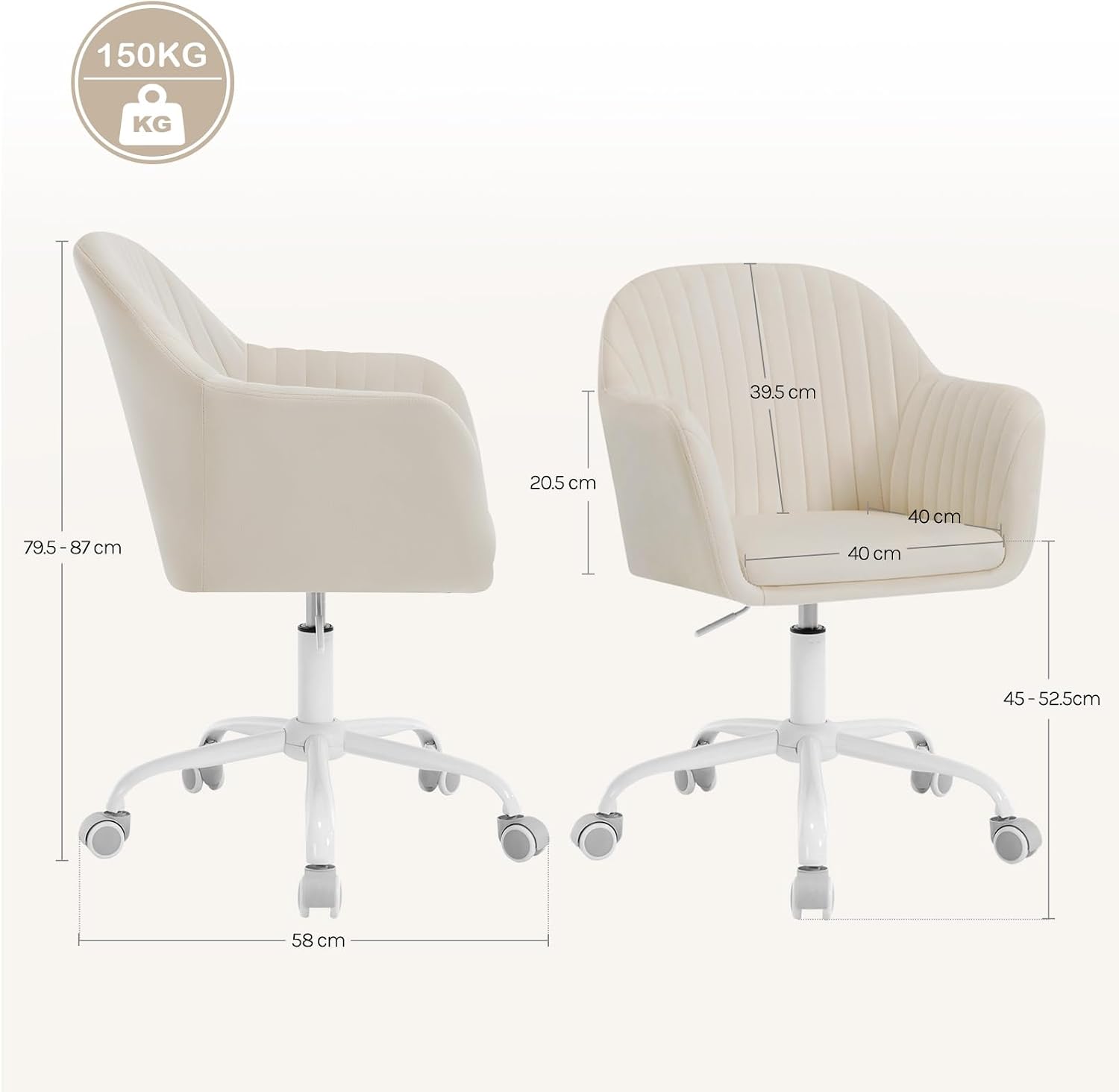 Detalle 1 de WOLTU Schreibtischstuhl Ergonomisch