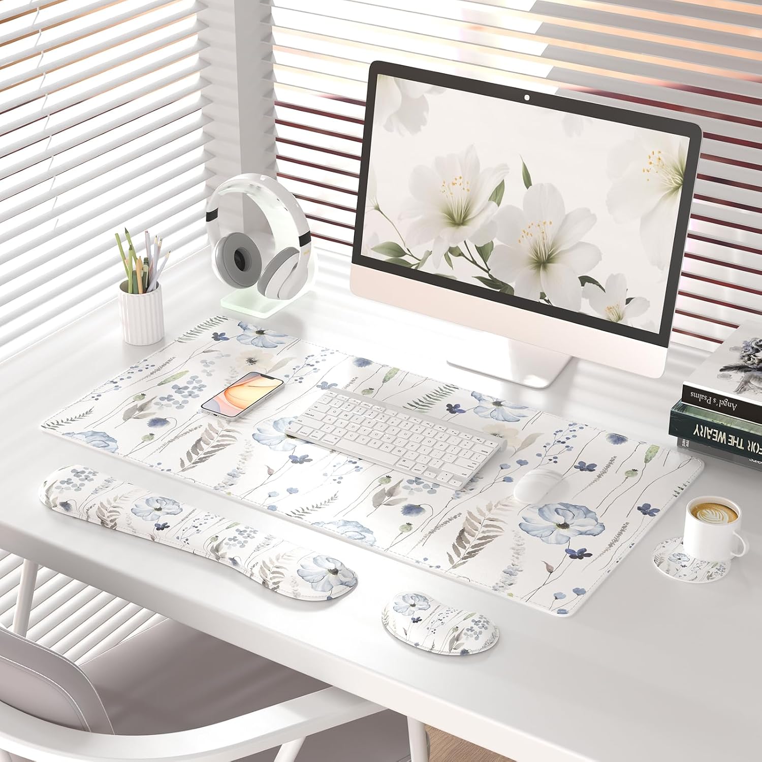 Detalle de QiyI PU Leather Desk Mat Set