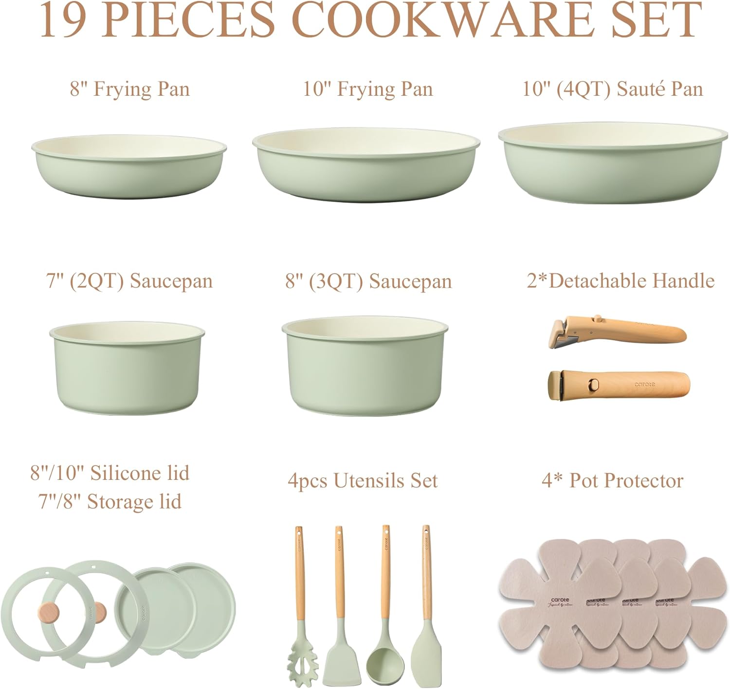 Detalle 2 de CAROTE Pots and Pans Set 19pc