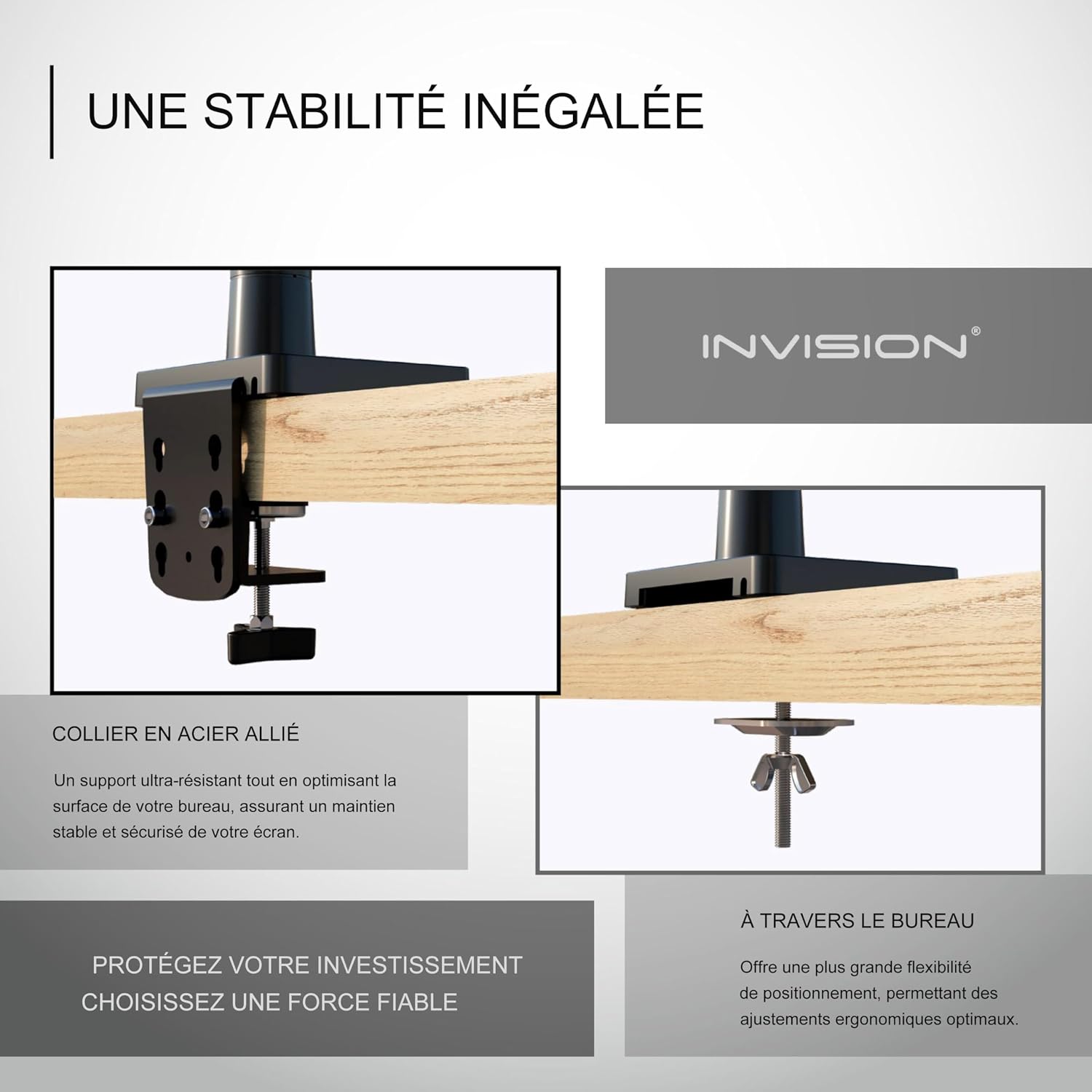Thumbnail 6 de Invision MX450 bras écran 2-15 kg VESA