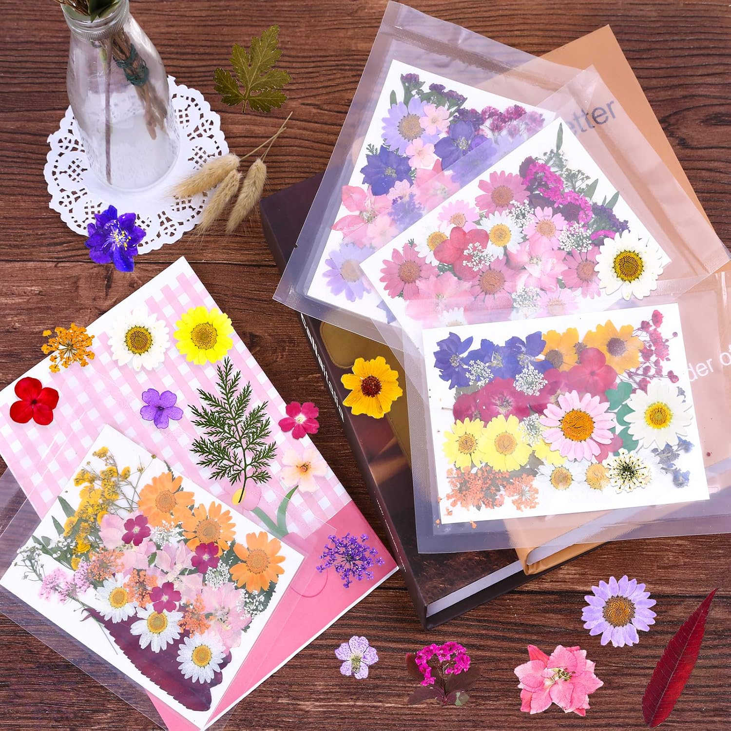 Thumbnail 6 de Cruzix 011110 Pressed Flowers for Resin, 140-Piece Colorful Craft Kit