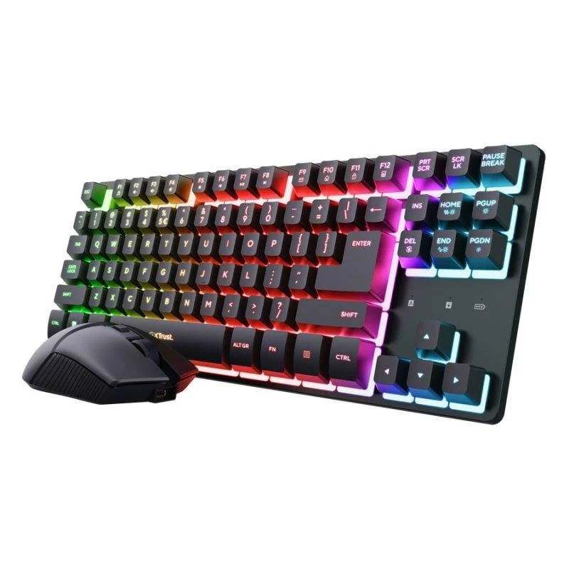 Detalle de Trust GXT 832 Thado Teclado mecánico inalámbrico RGB — Layout ES