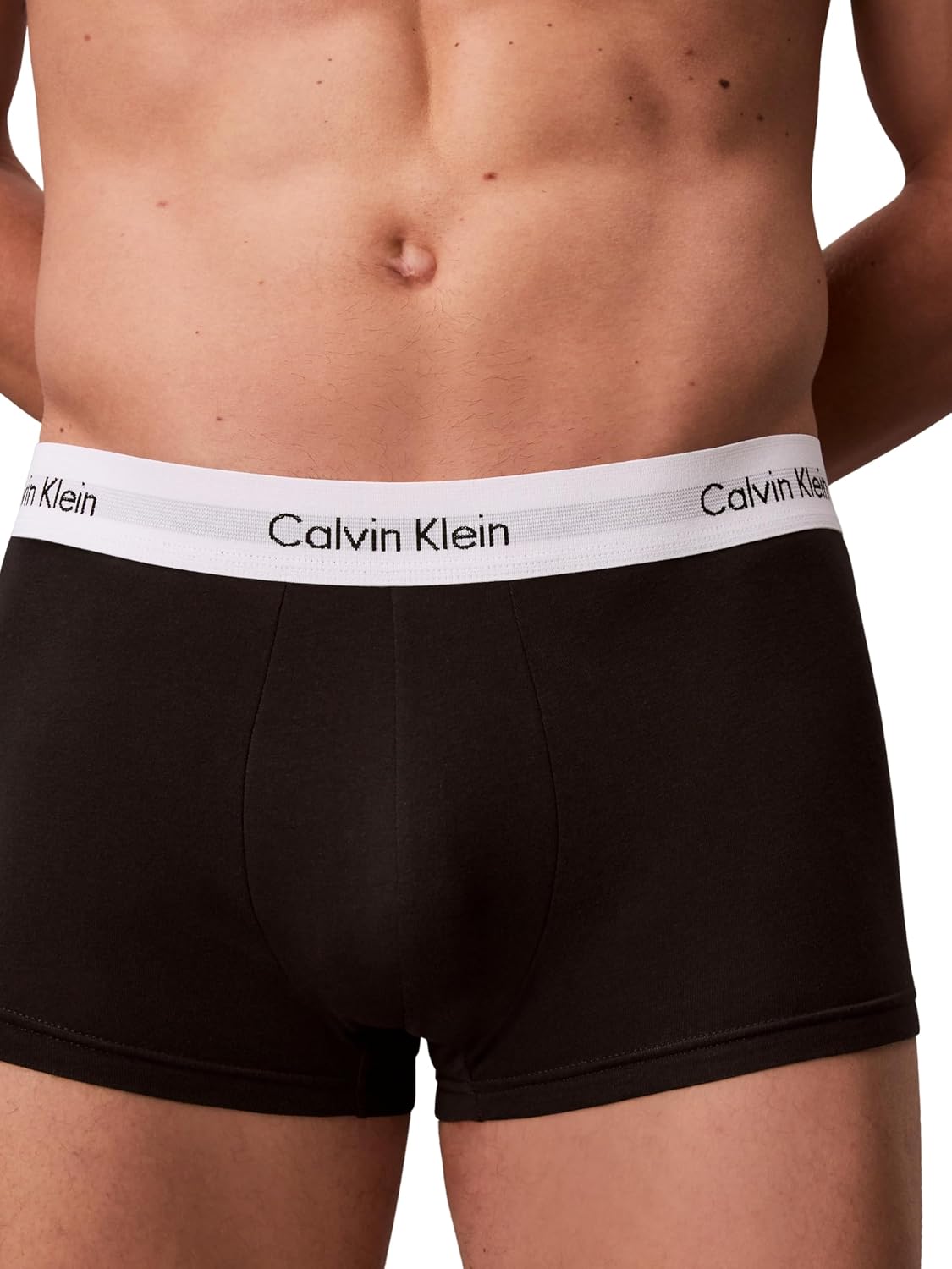 Detalle 2 de Calvin Klein Uomo Boxer Vita Bassa Confezione da 3 – Cotone Stretch, Multicolore (Black/White/Grey Heather) – Taglia L