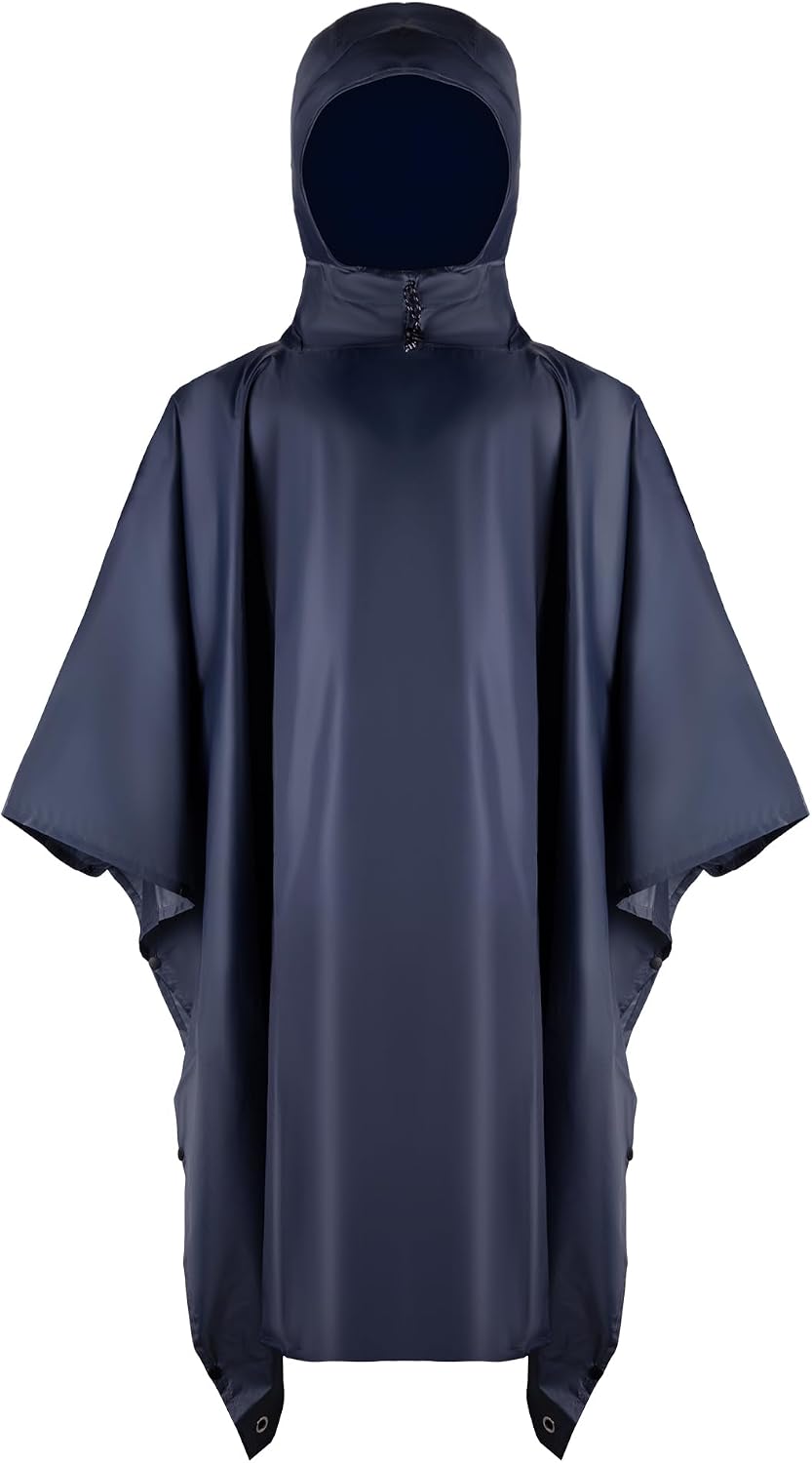 Detalle 2 de Opret Wasserdicht Regenponcho – 3-in-1 Multifunktional, Navyblau, 210T Polyester mit PU-Beschichtung