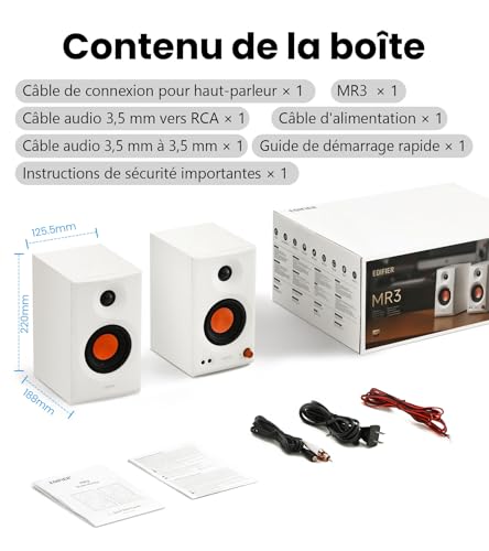 Thumbnail 6 de Edifier MR3: enceintes de studio compactes 2.0 Hi-Res, Bluetooth 5.4 et commandes physiques