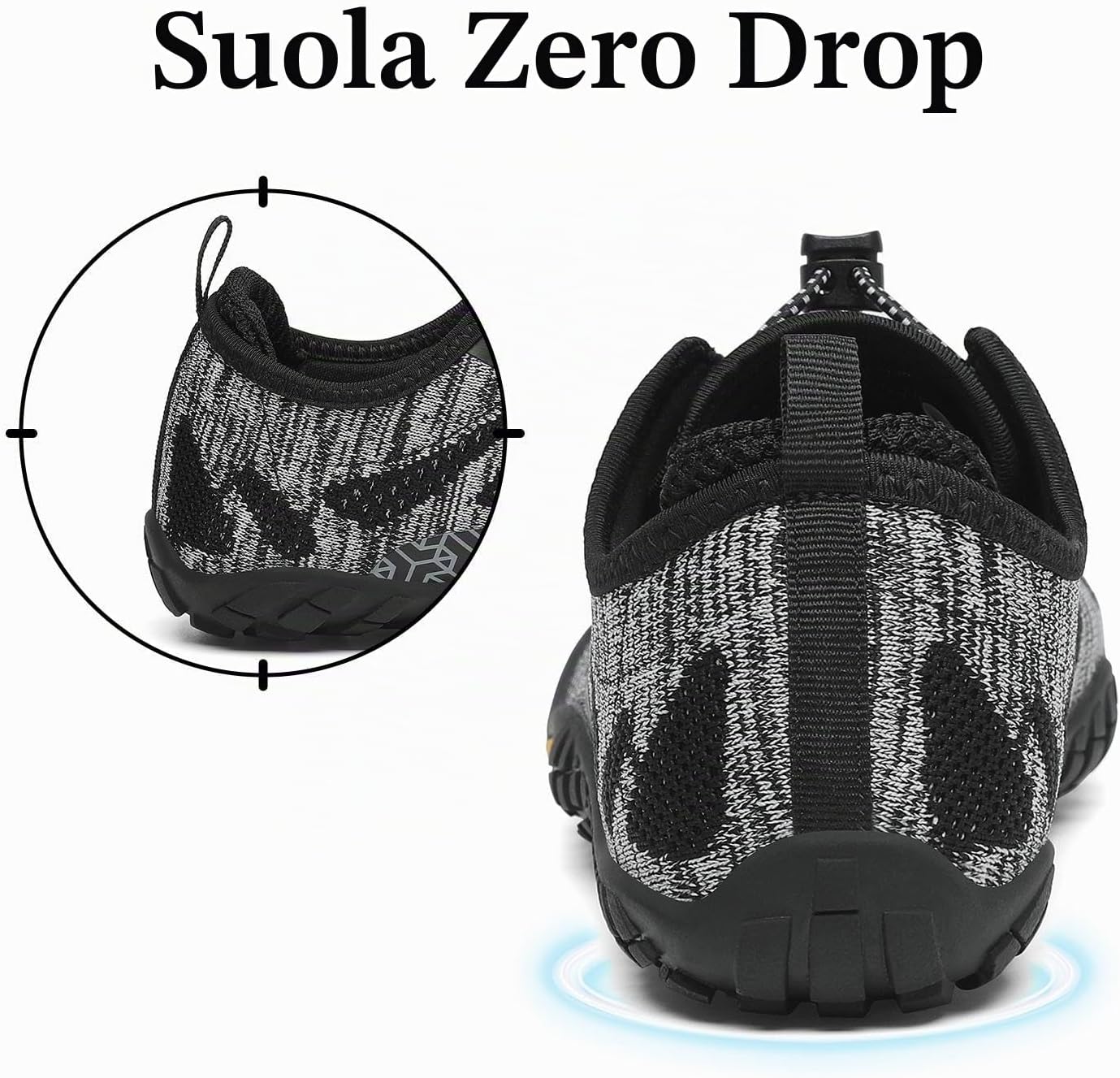Detalle 2 de SAGUARO Scarpe Barefoot Minimaliste Uomo/Donna – leggerezza, traspirabilità e zero drop per trail e uso quotidiano