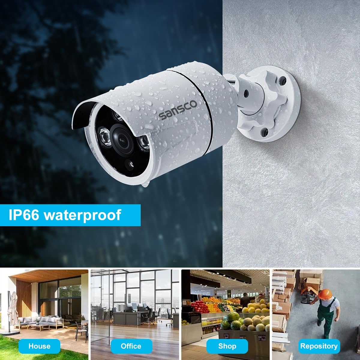 Thumbnail 5 de SANSCO 5MP 8-Channel Wired CCTV System with 1TB DVR and 4 Outdoor Cameras