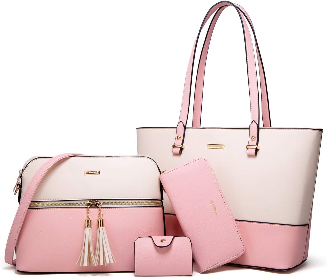 Thumbnail 6 de YTL Damen Handtasche Tote Shopper Großes 4-teiliges Set – Tasche, Umhängetasche, Geldbörse, Kartenhalter