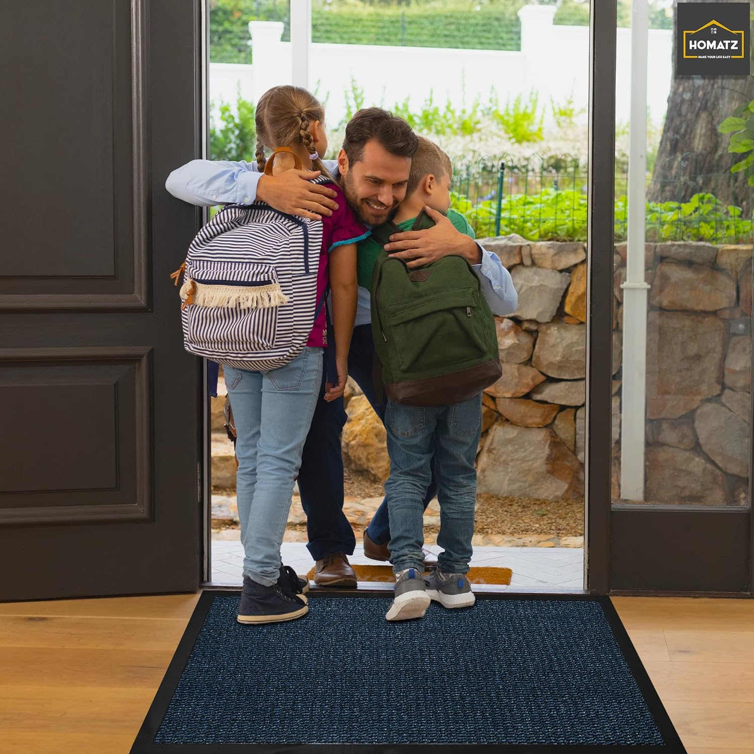 Thumbnail 1 de Homatz Indoor Door Mat (Heavy Duty Rubber) 60x90cm – Non-Slip, Washable Dirt Trapper