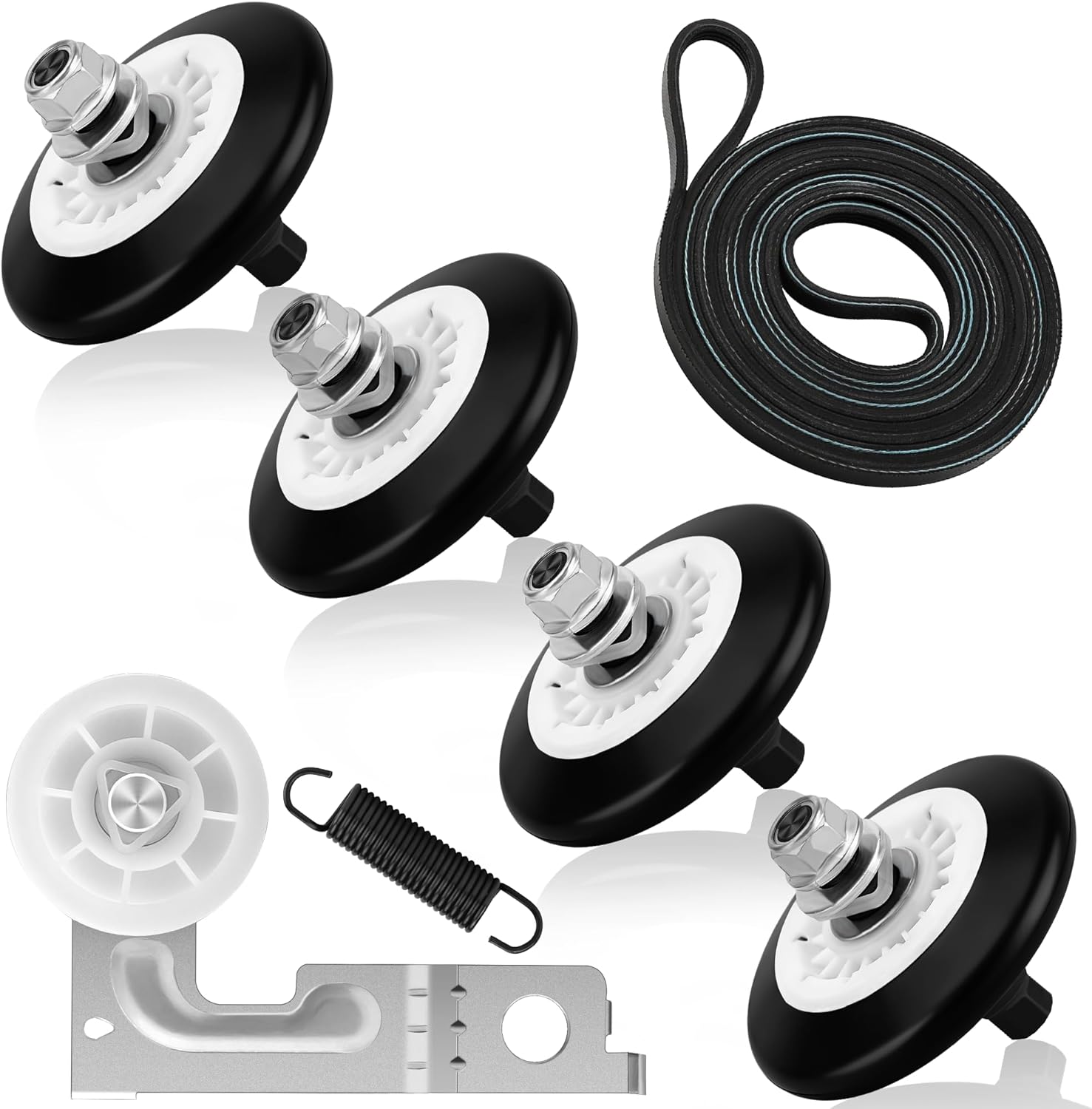 Detalle de NISHCON Dryer Repair Kit: 4581EL2002C Rollers, 4400EL2001A Belt, 4561EL3002A Pulley