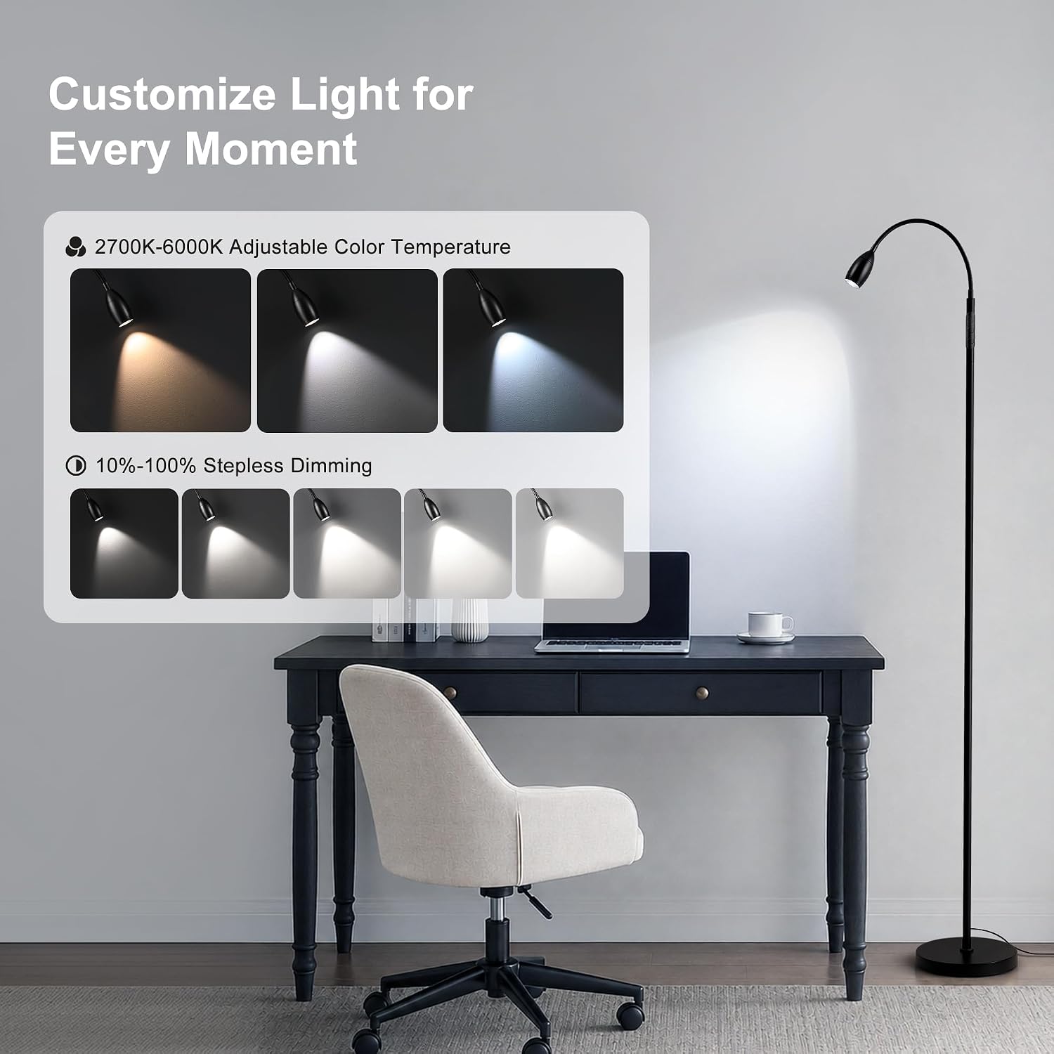 Detalle 2 de Fansdrick Reading Floor Lamp 72