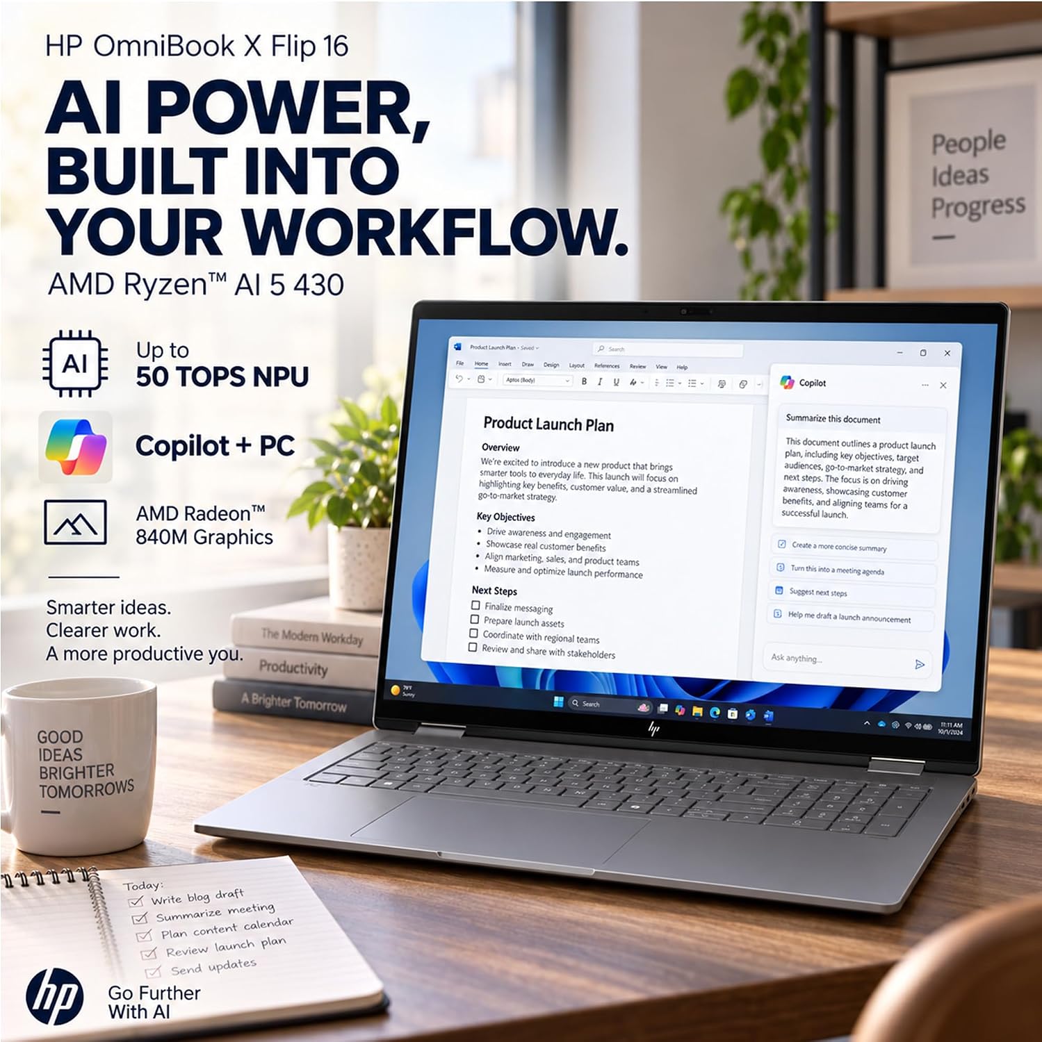 Detalle de HP 2-in-1 laptop, 16-inch