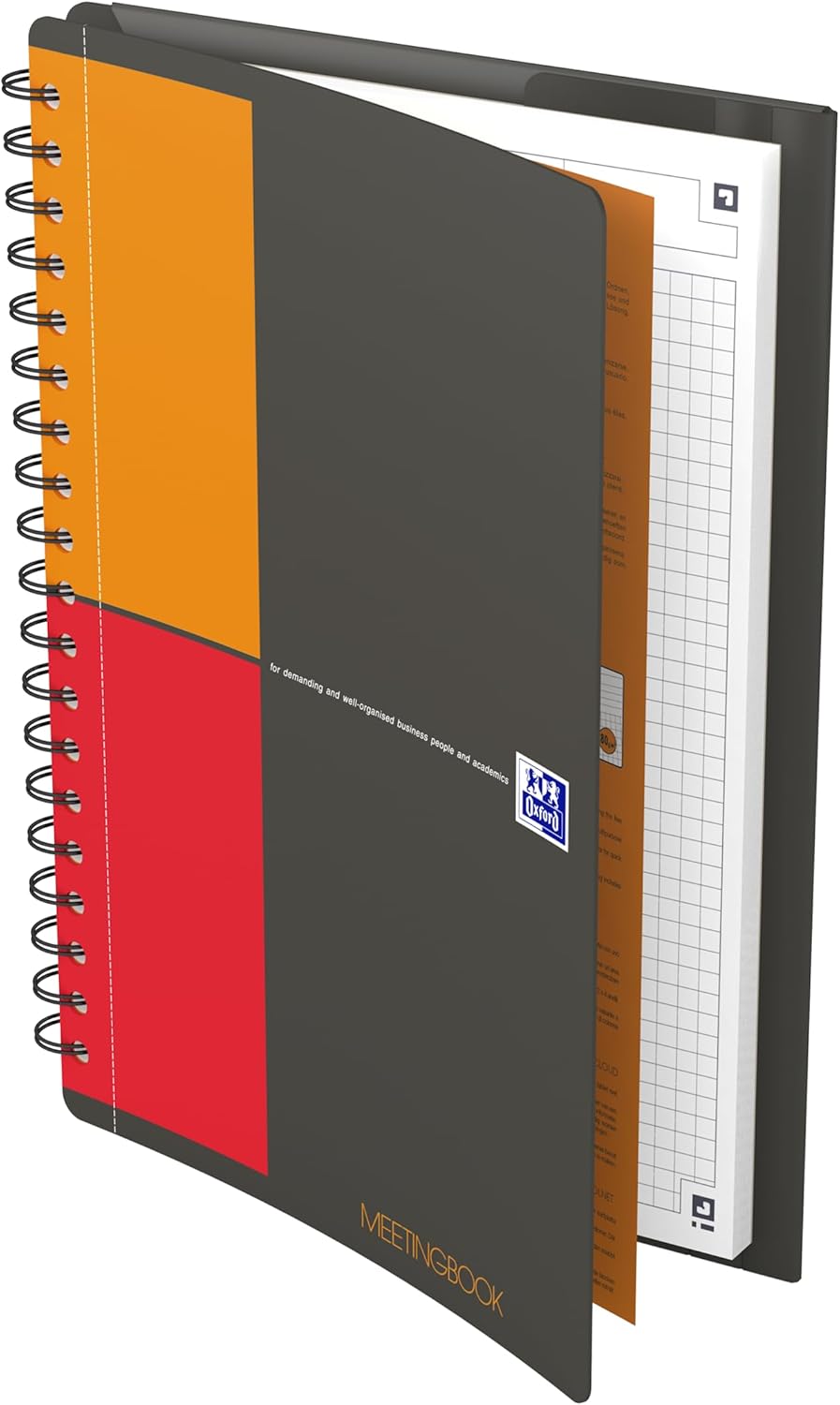 Thumbnail 6 de Oxford Meetingbook International B5 kariert – 160 Seiten mit Gummizugmappe und Einschlagklappen