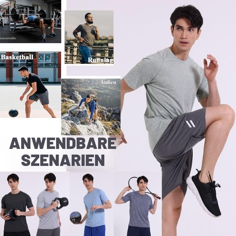 Thumbnail 3 de fovdtaa Herren-T-Shirt, kurzärmelig, atmungsaktives Sportoberteil – 5er-Pack