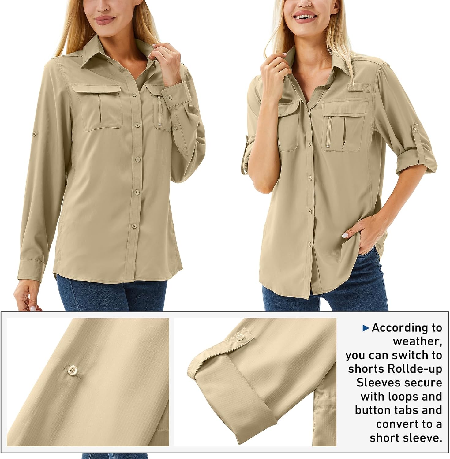 Detalle de Winebox Women’s UPF 50 Long Sleeve Sun Protection Shirt (Quick Dry, UPF 50)