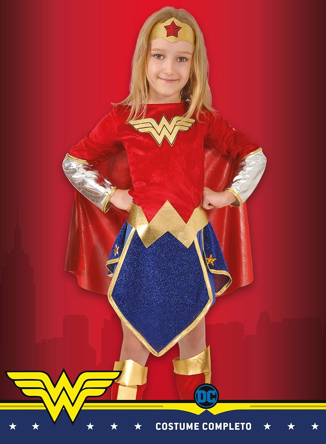 Detalle de Déguisement Wonder Woman fille – Ciao (5–7 ans), licencé DC Comics