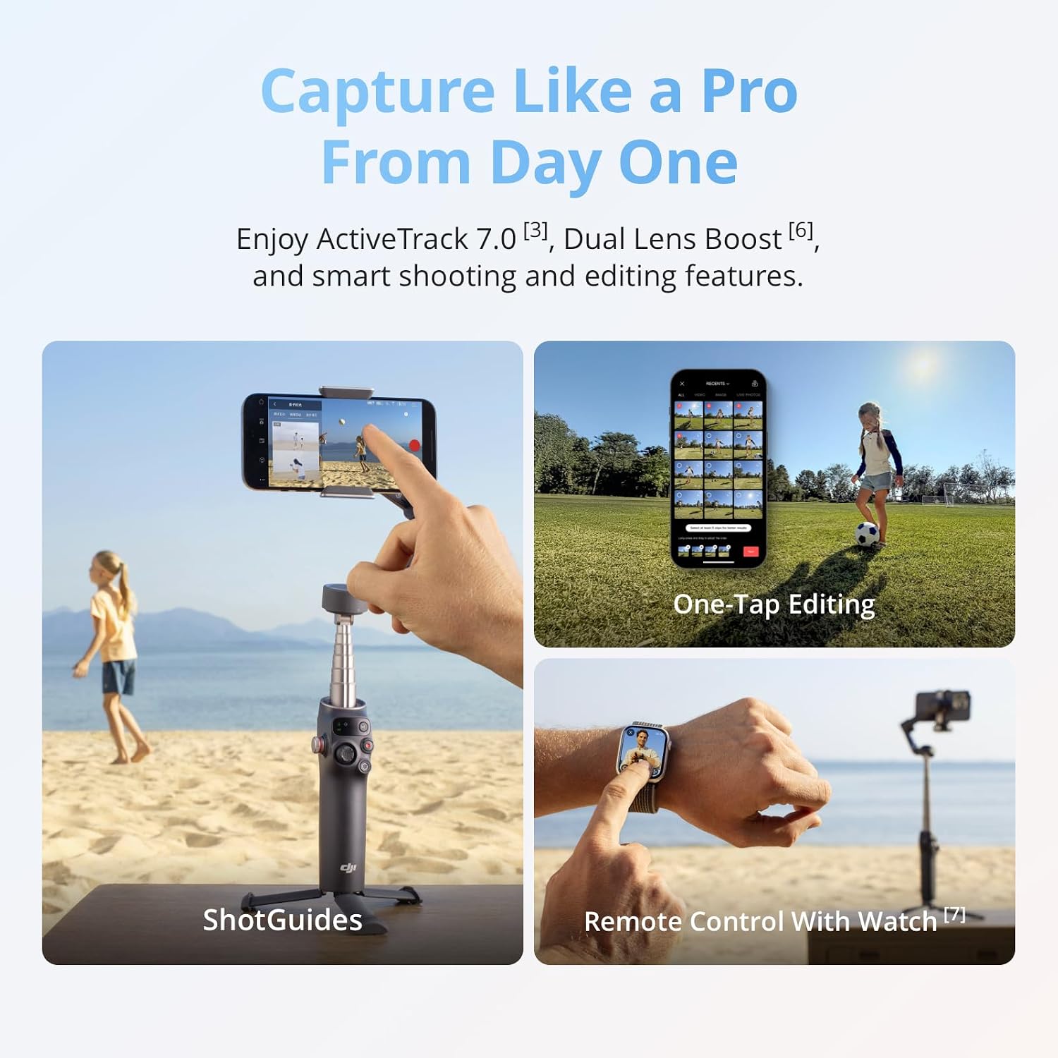Detalle de DJI Osmo Mobile 8 190021165779 Phone Gimbal with 360° Tracking