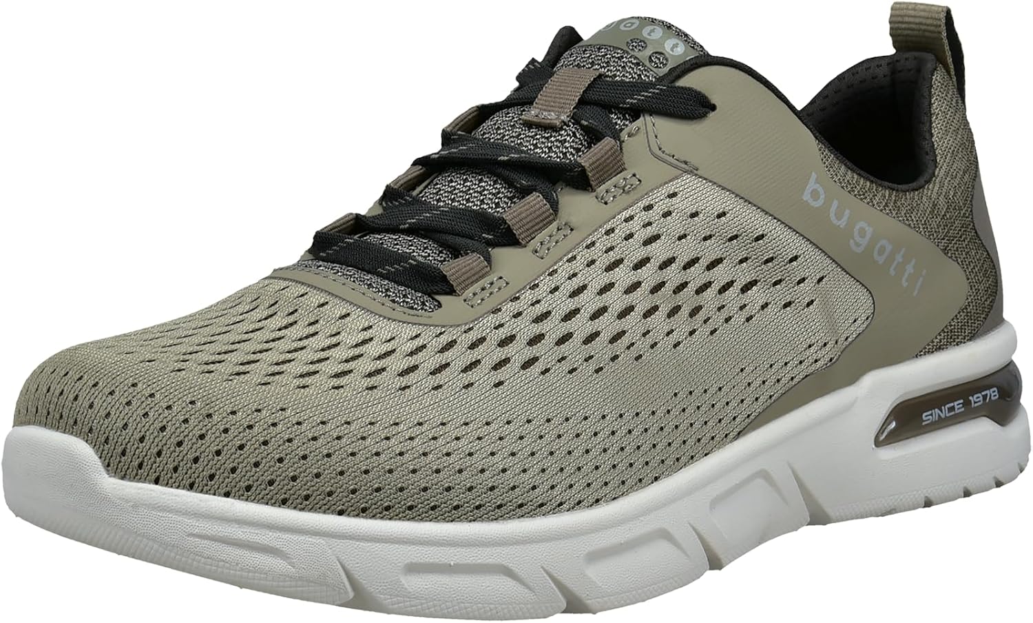 Detalle de Bugatti Herren sportliche Schnürer – Sneaker/Derby-Schuhe mit Textil-Obermaterial