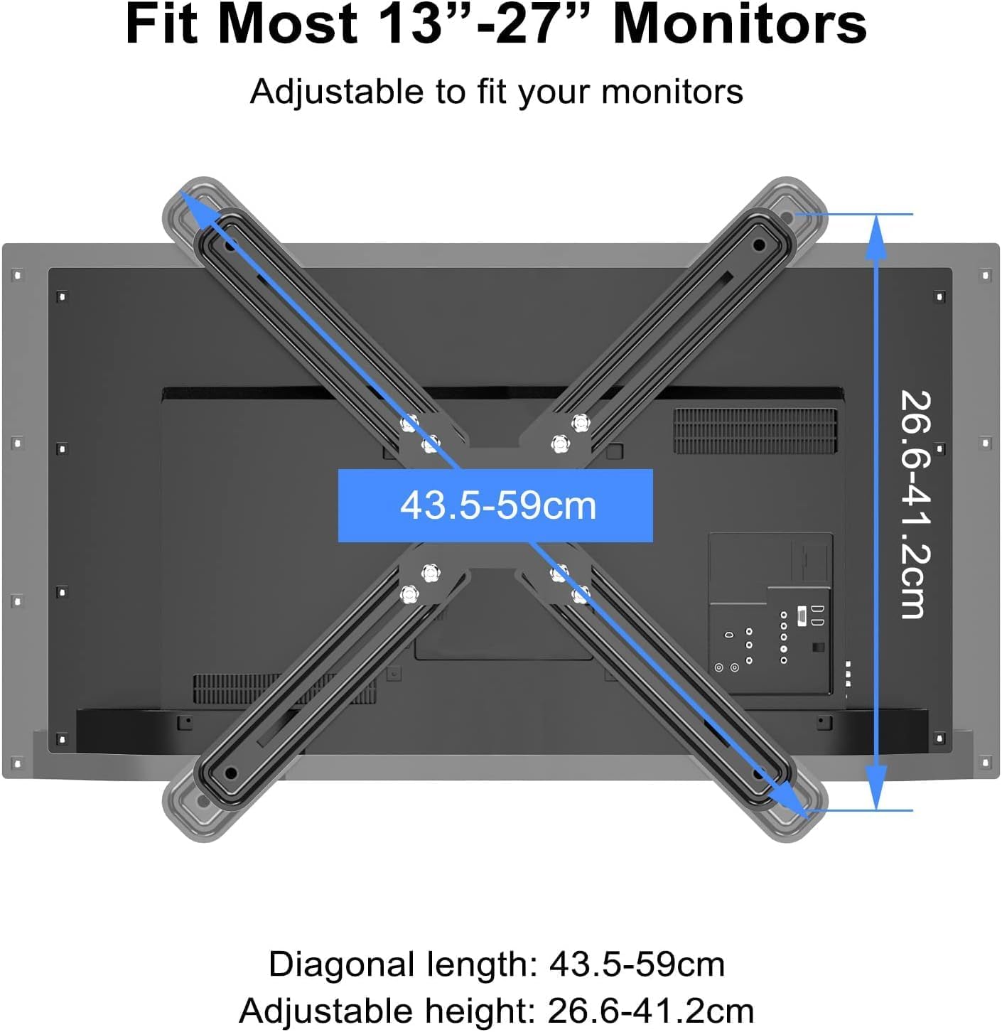 Detalle de Suptek WK002 Adattatore di Montaggio VESA per Monitor 13–27" non-VESA (75×75 mm e 100×100 mm)