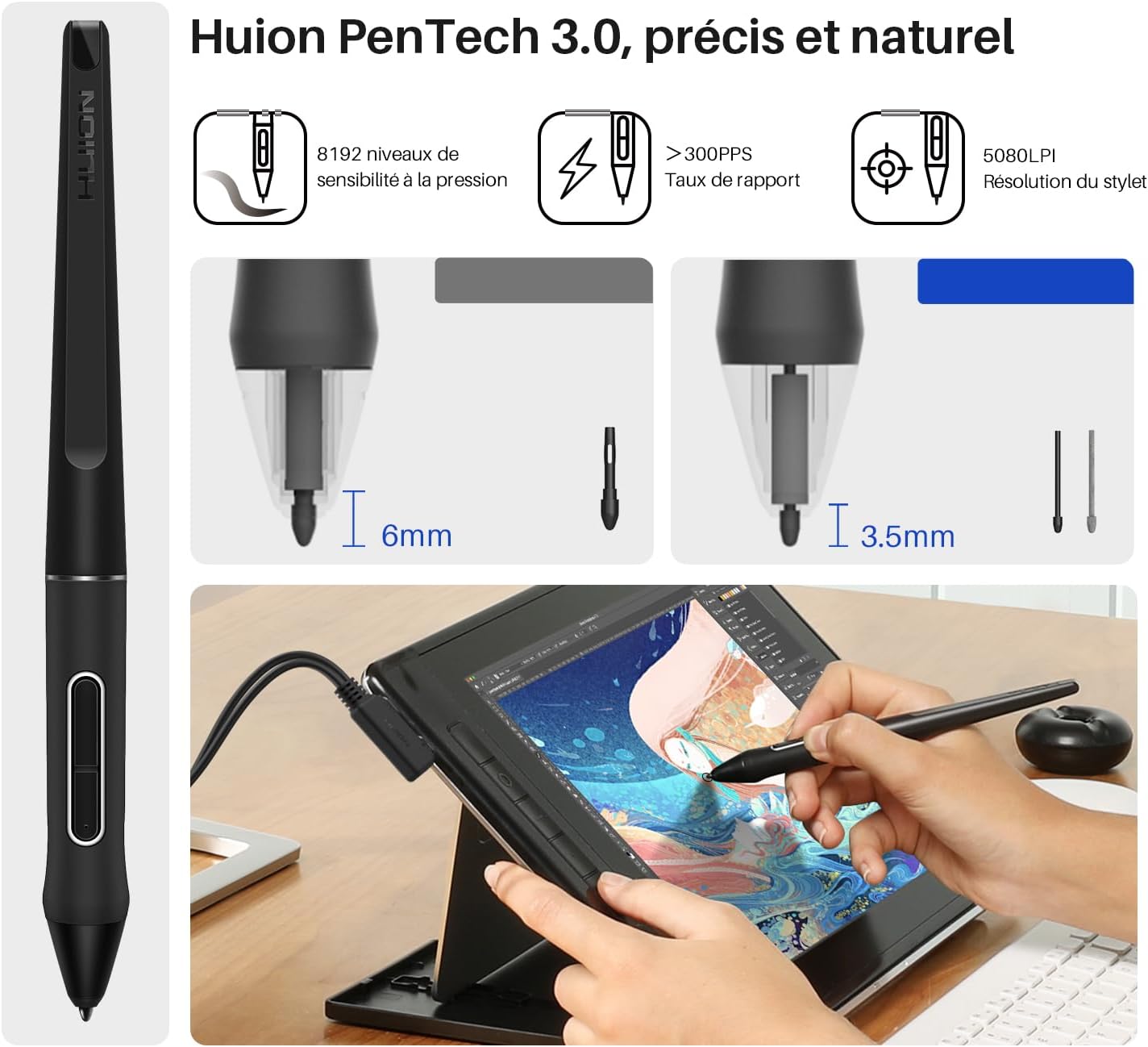 Thumbnail 3 de Huion KAMVAS Pro 13 2.5K tablette graphique