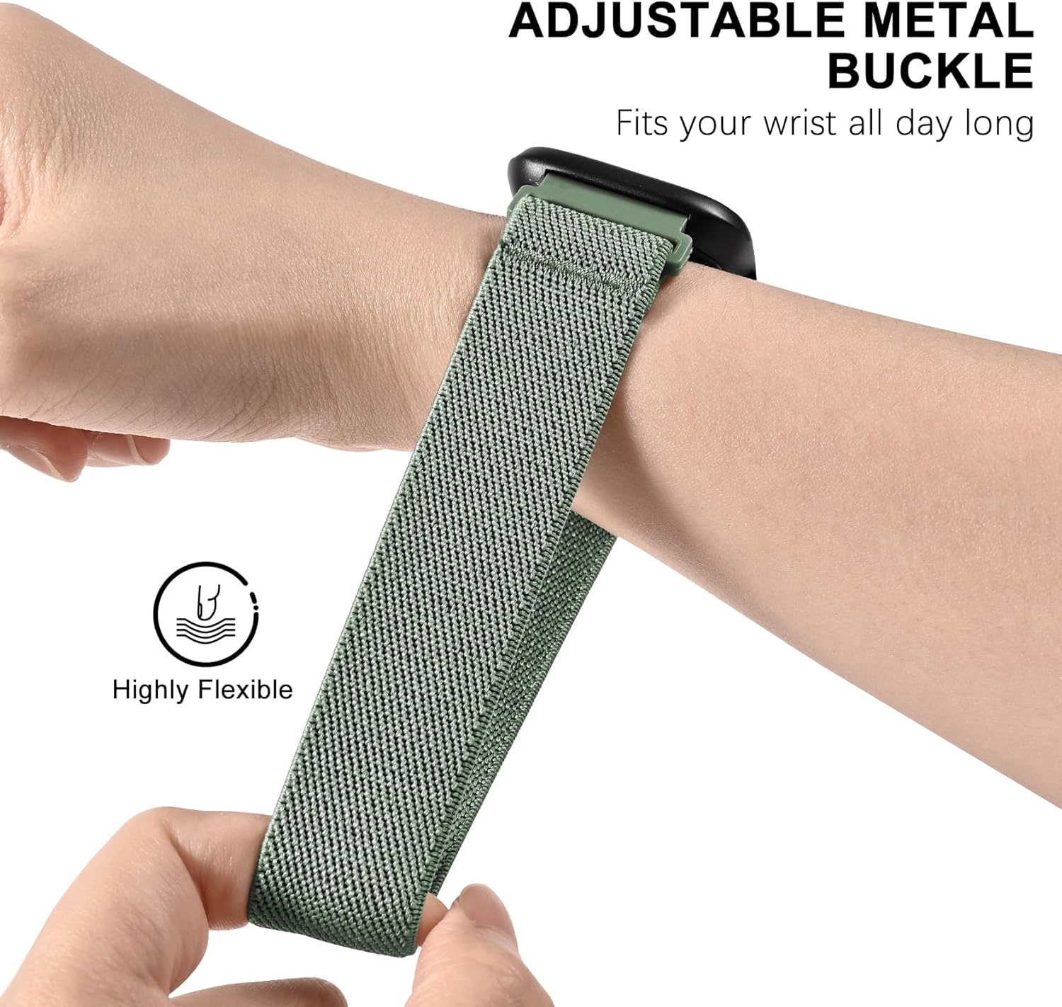 Detalle de Wizvv 5-Pack Elastic Wristbands for Xiaomi Redmi Watch 5 Active/Lite – 22 mm Replacement Straps