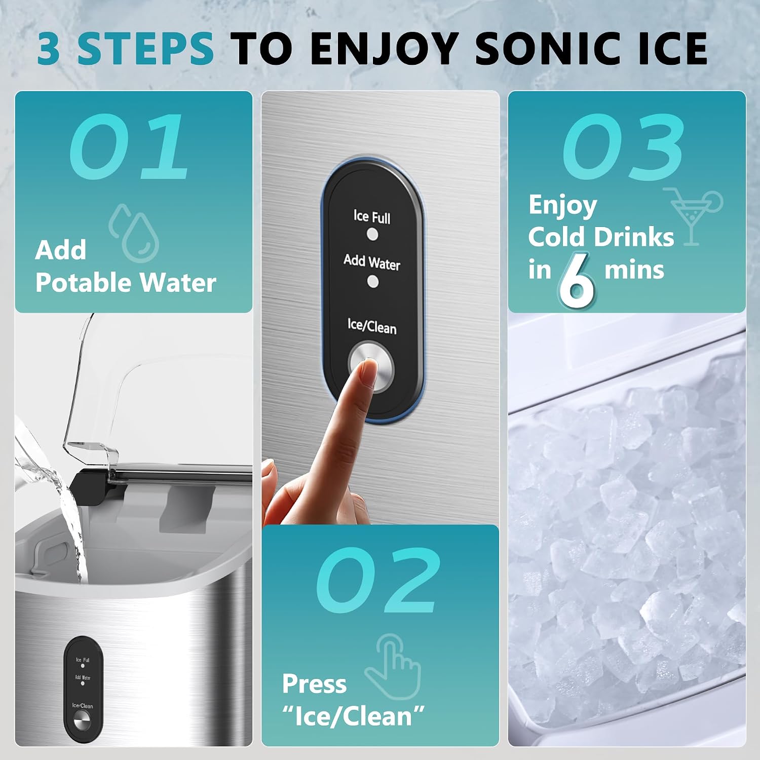 Thumbnail 5 de EUHOMY Nugget Ice Maker 34 lb Capacity
