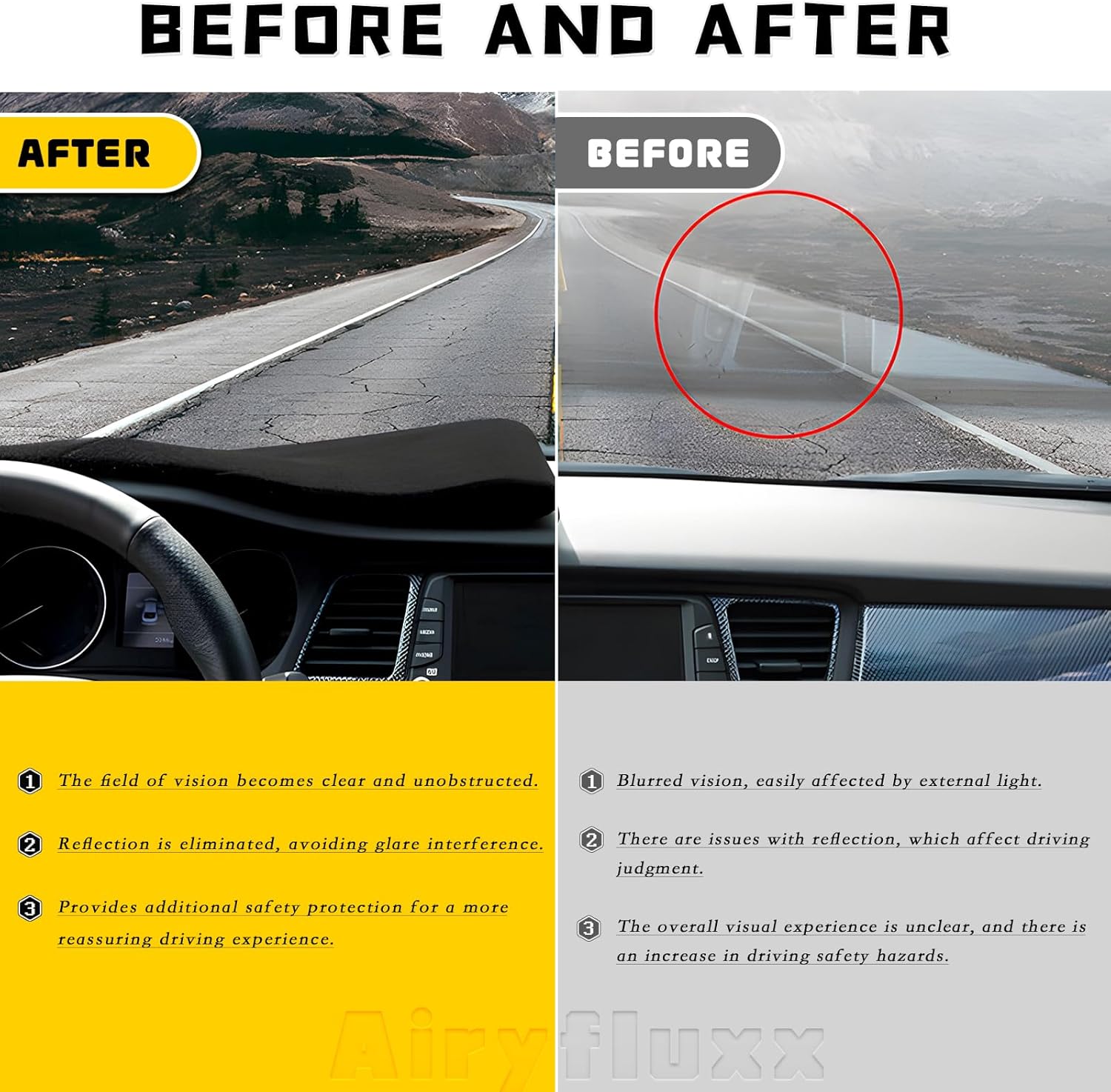 Detalle 2 de Airyfluxx Dashboard Cover for Ford Escape 2020–2024
