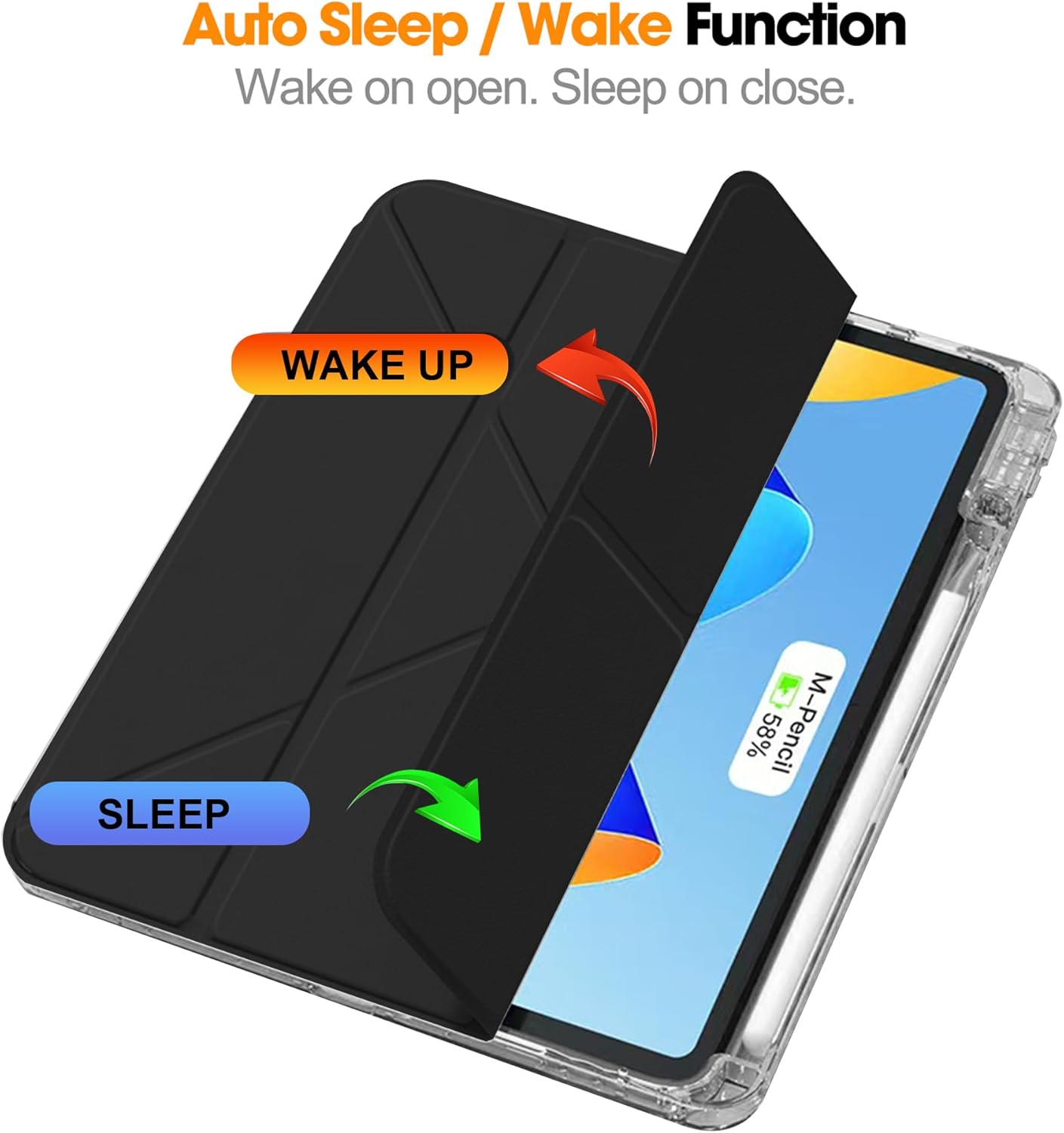 Thumbnail 1 de Hülle für OnePlus Pad Go 2 / OPPO Pad 5 von FDHYFGDY – Klapp-Case mit Sleep/Wake, Stiftschlitz und Schutz aus Mikrofaser & PU