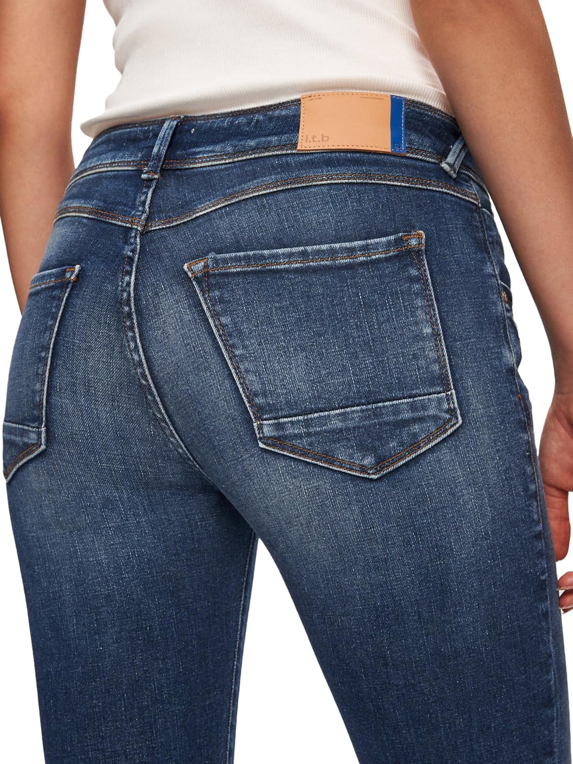 Thumbnail 4 de LTB Jeans Femme : jean décontracté polyvalent, mid rise et denim bleu foncé