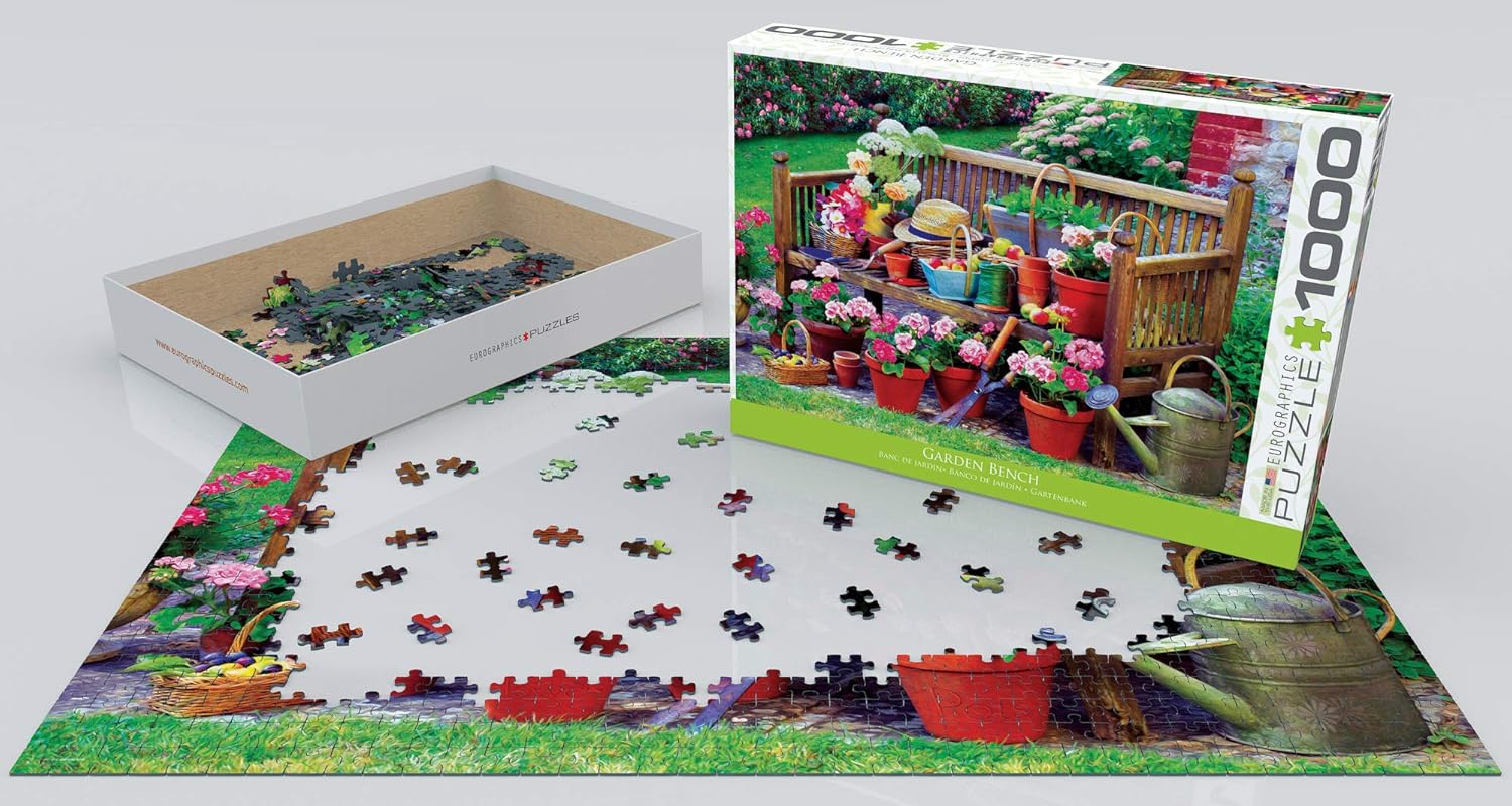 Thumbnail 2 de Eurographics 6000-5345 Garden Bench Puzzle, Mehrfarbig – Präzise Teile, nachhaltige Herstellung in Deutschland