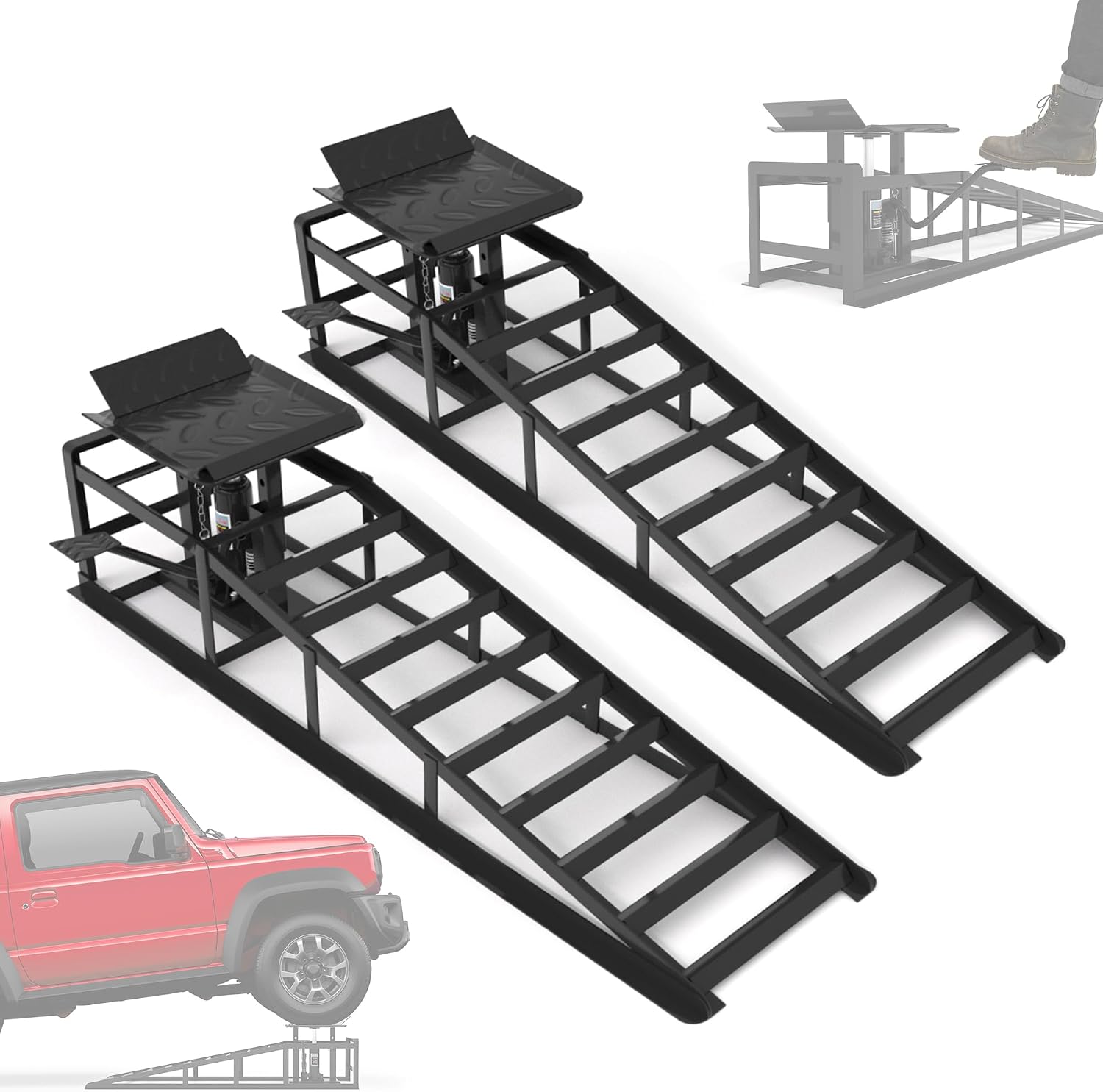 Detalle de LOCKIETTA Hydraulic Car Ramps 5-Ton