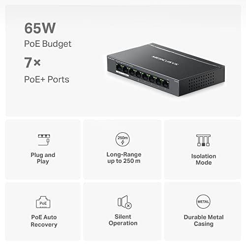 Thumbnail 3 de MERCUSYS MS108GP Switch Gigabit PoE+ 8 Puertos ⚡