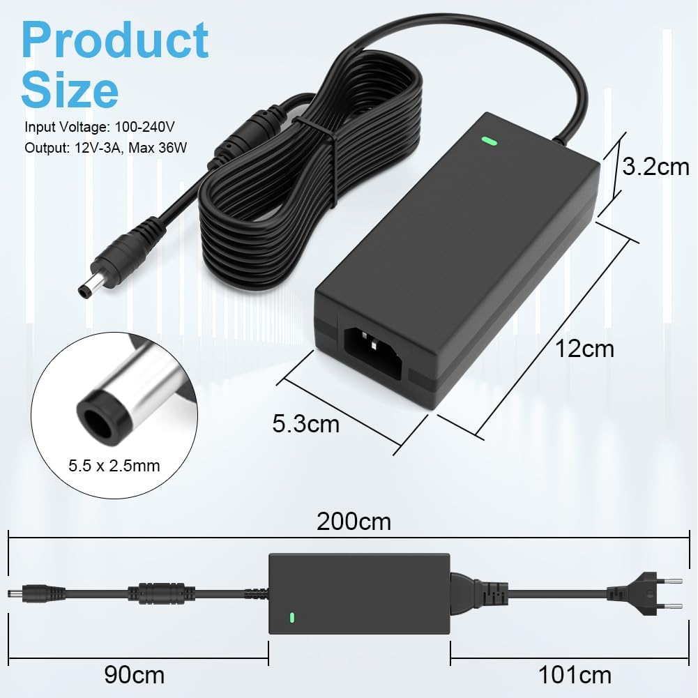 Thumbnail 1 de OFFCUP 12 V 3 A 36 W - Fil double-netadapter voor 12V-apparaten