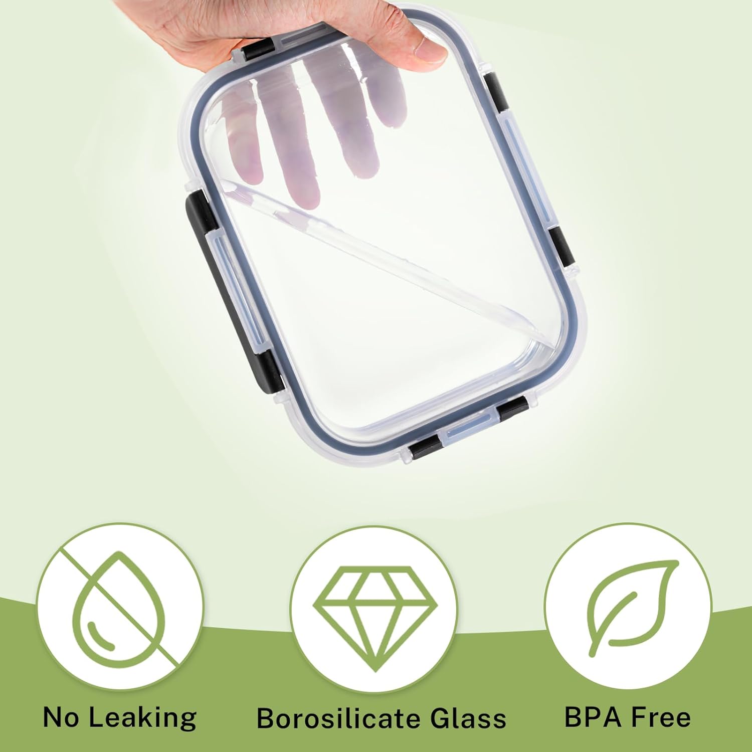 Thumbnail 4 de Borosilicate Glass Meal Prep Containers 8-pack 🍱