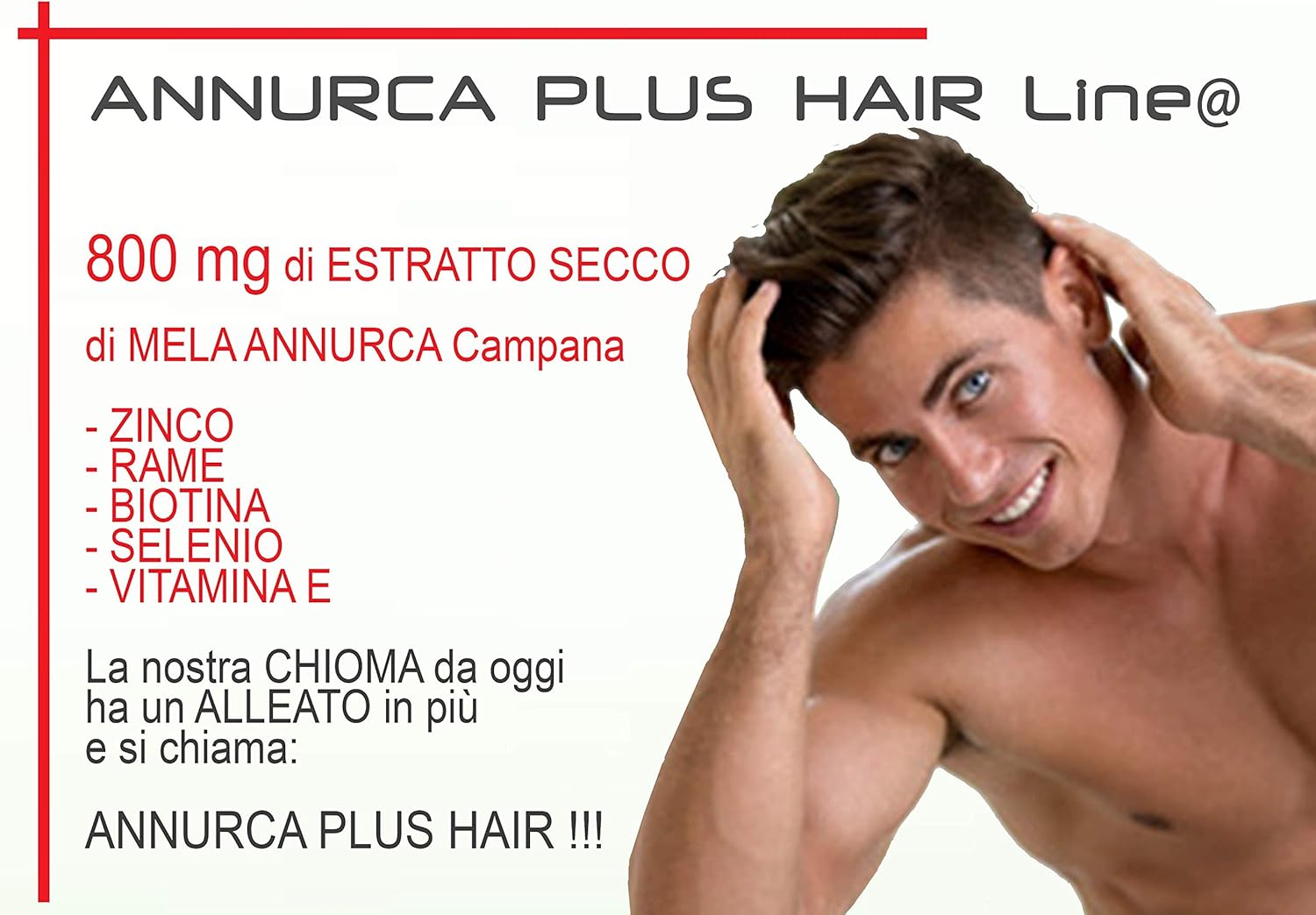 Thumbnail 3 de Mela Annurca Plus Hair Line@ capsule con estratto secco di Mela Annurca, zinco, rame, biotina, selenio e vitamina E