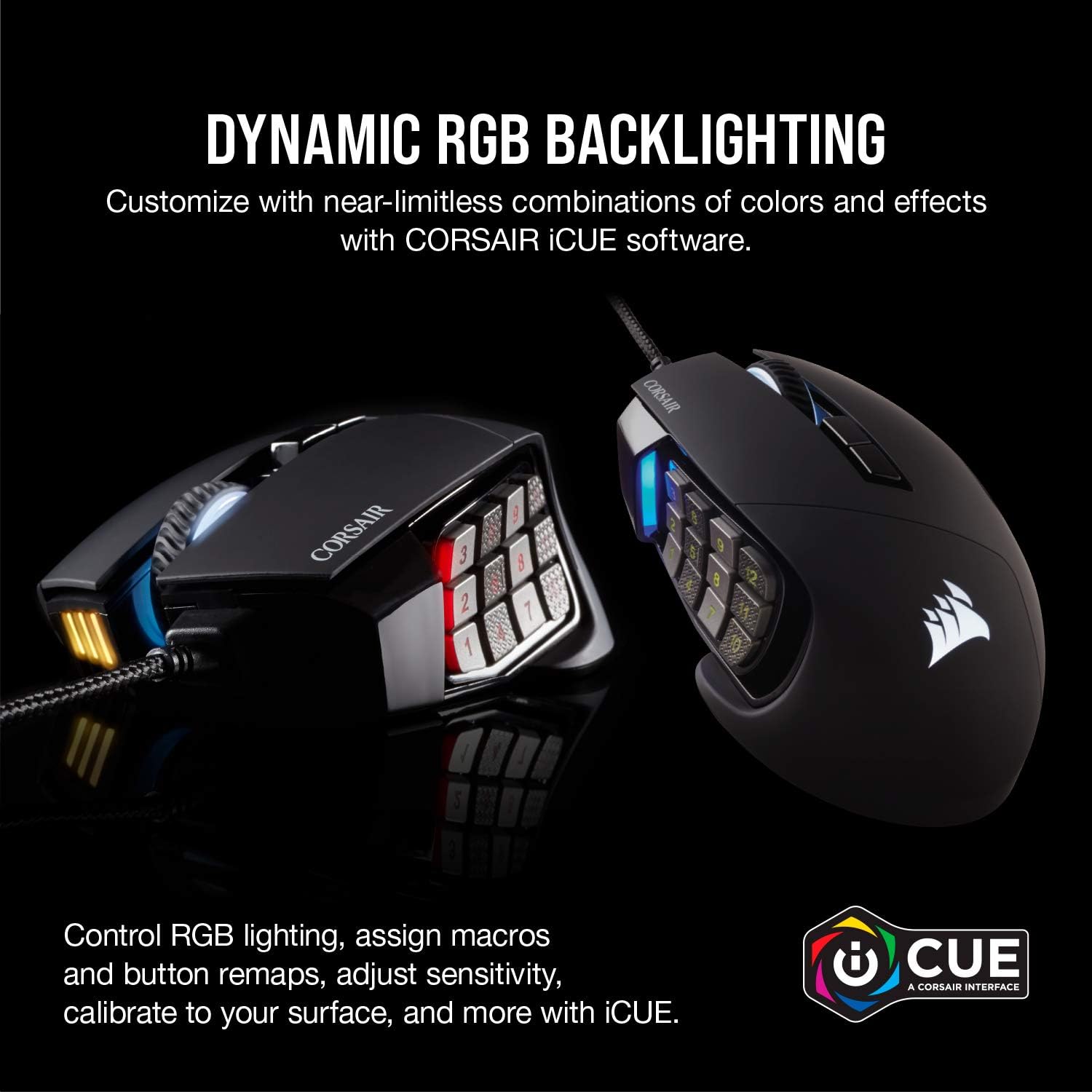 Thumbnail 6 de Corsair SCIMITAR RGB ELITE — MOBA/MMO Gaming Mouse