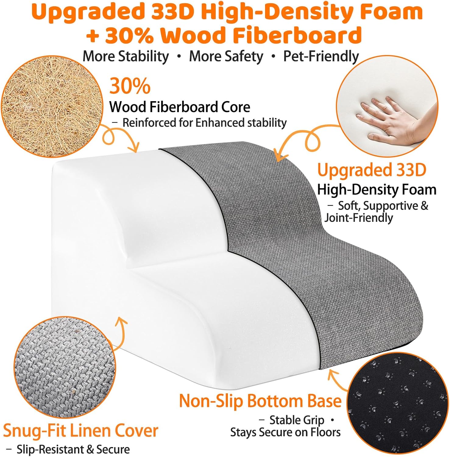 Thumbnail 2 de Gimars Escalera 2 peldaños 55 cm para perros