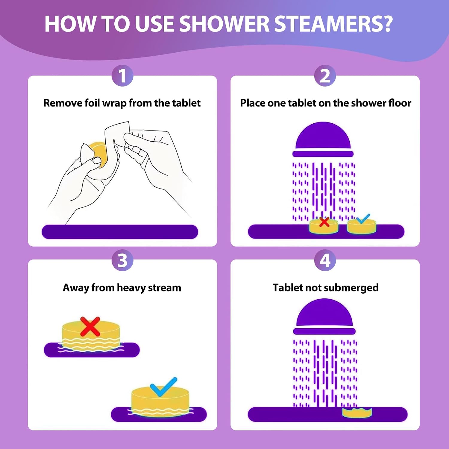 Thumbnail 5 de JoJowell Lavender Shower Steamers, 12-Pack with Essential Oil
