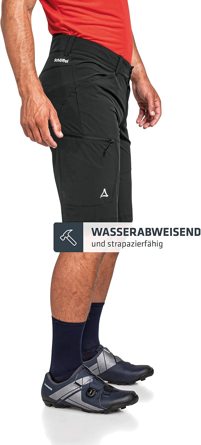 Detalle de Schöffel Short Danube M – Short de vélo homme, 85% nylon / 15% élasthanne, réglable