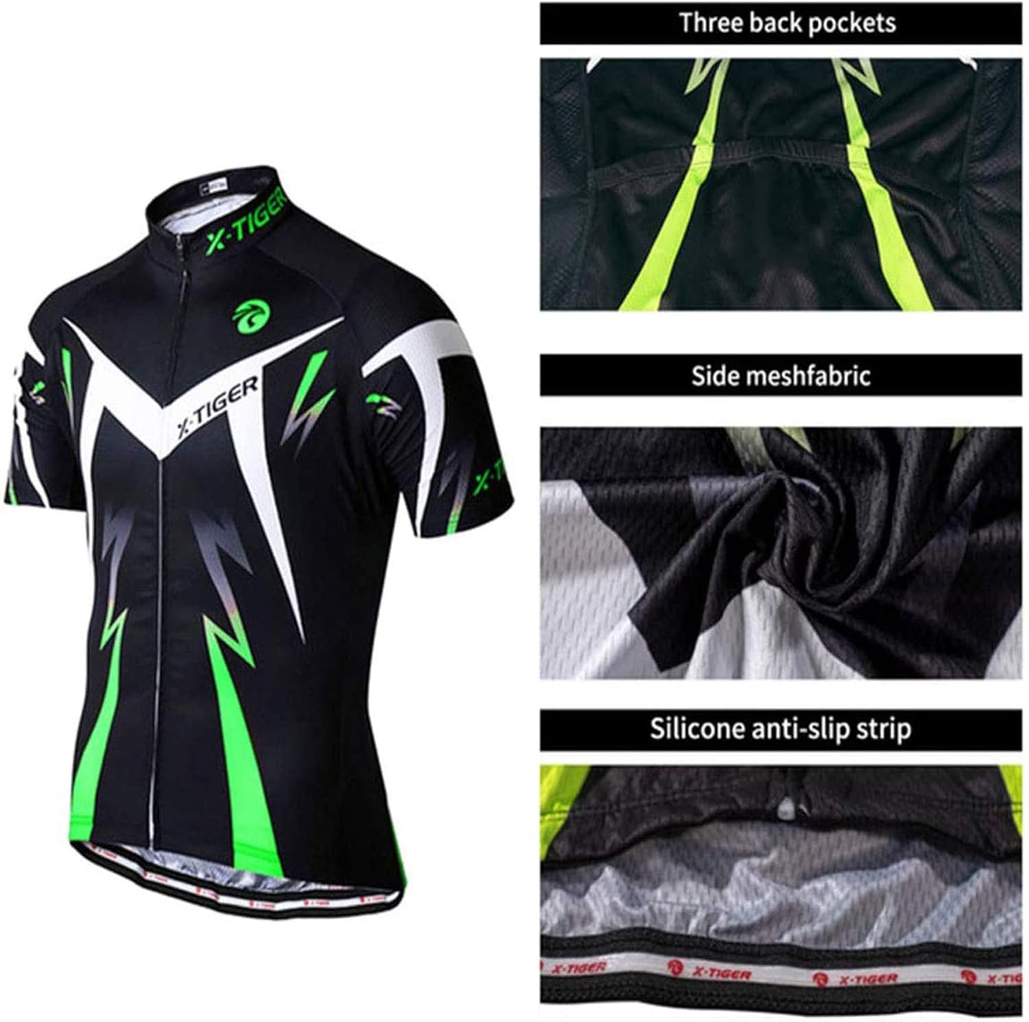 Thumbnail 3 de X-TIGER Ciclismo Uomo 5D Gel Salopette: comfortevole, resistente e riflettente per ogni uscita