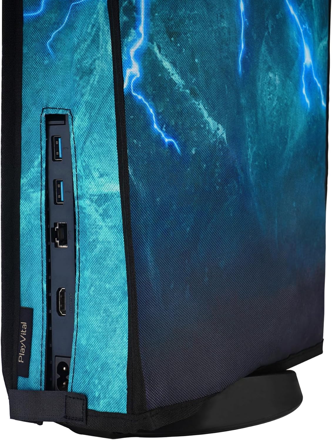 Thumbnail 6 de PlayVital Dust Cover for PS5 Console – Green Storm Thunder