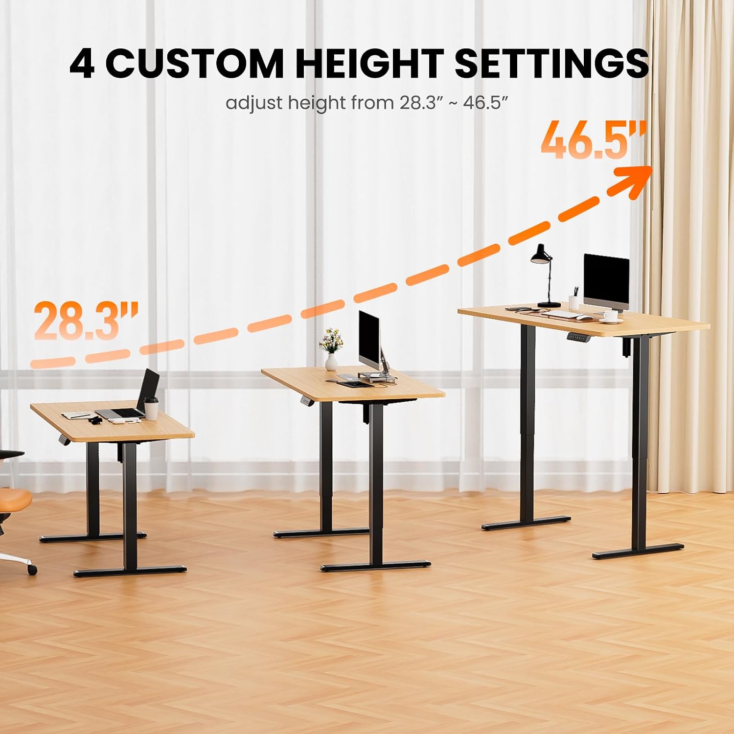 Detalle 1 de ErGear Electric Standing Desk Frame for 39.4–63.3-Inch Desktops