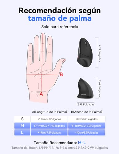 Thumbnail 4 de TECKNET Ratón Vertical Inalámbrico 4800 DPI
