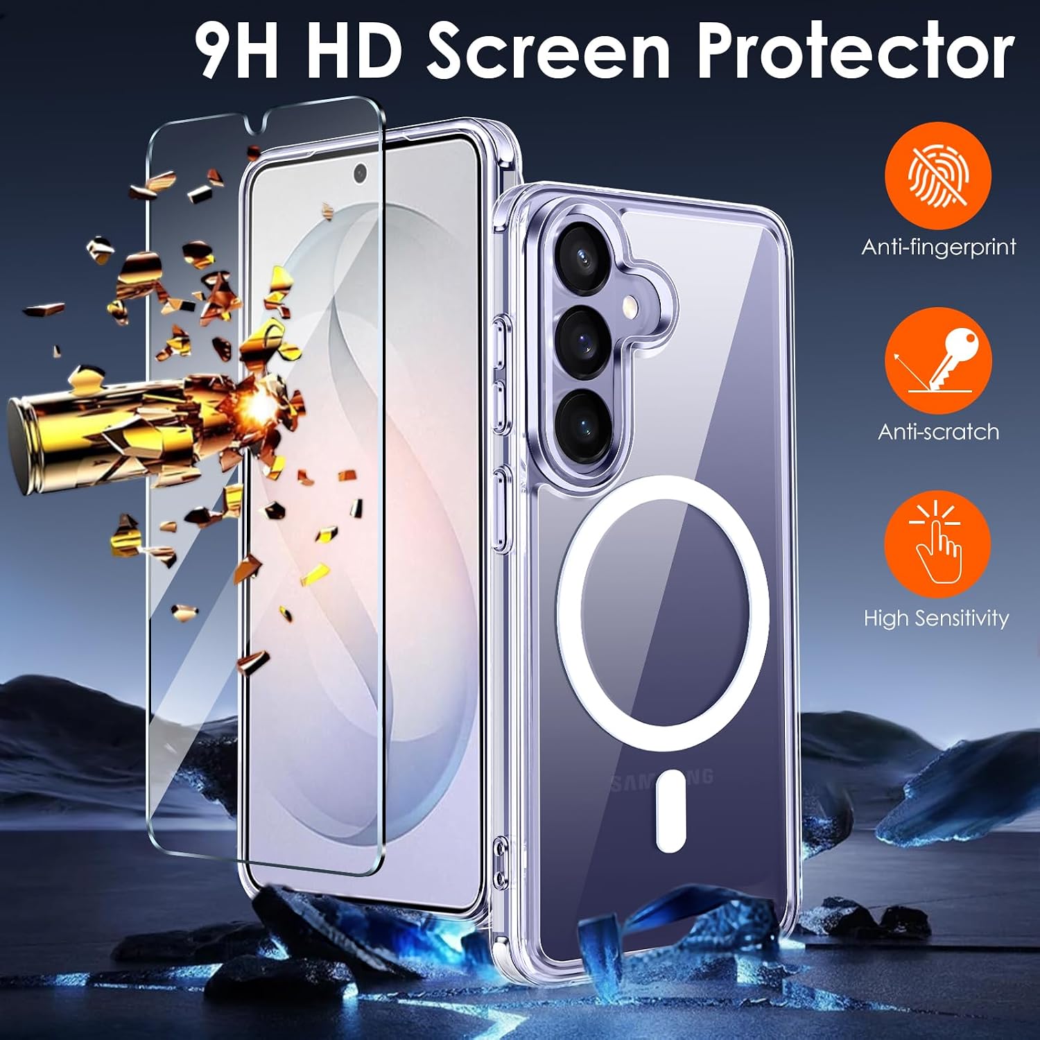 Detalle de ivoler für Samsung Galaxy S26 Hülle – magnetisch mit MagSafe, stoßfest und inkl. 2x Panzer Schutzglas